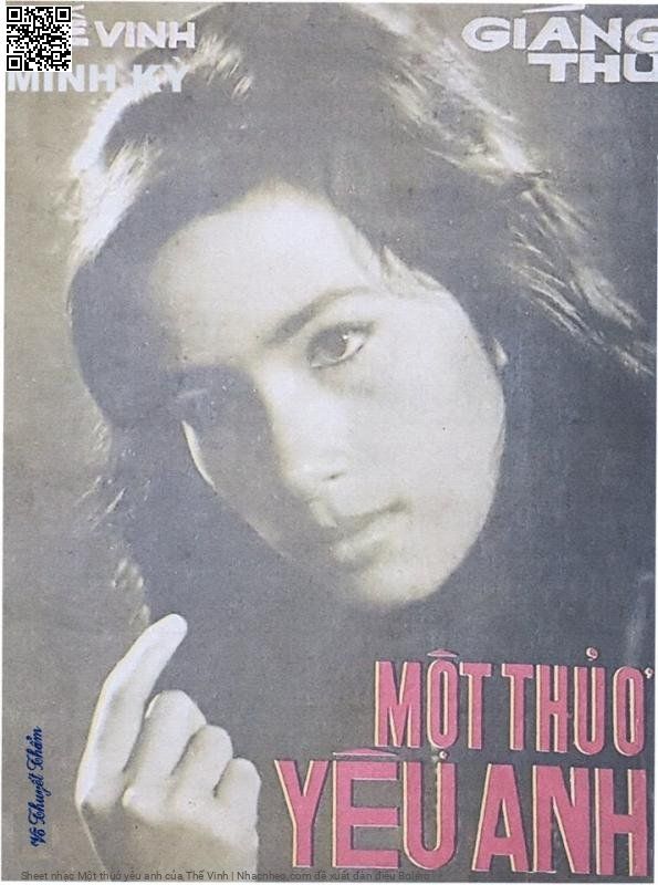 Sheet PDF of Một thuở yêu anh