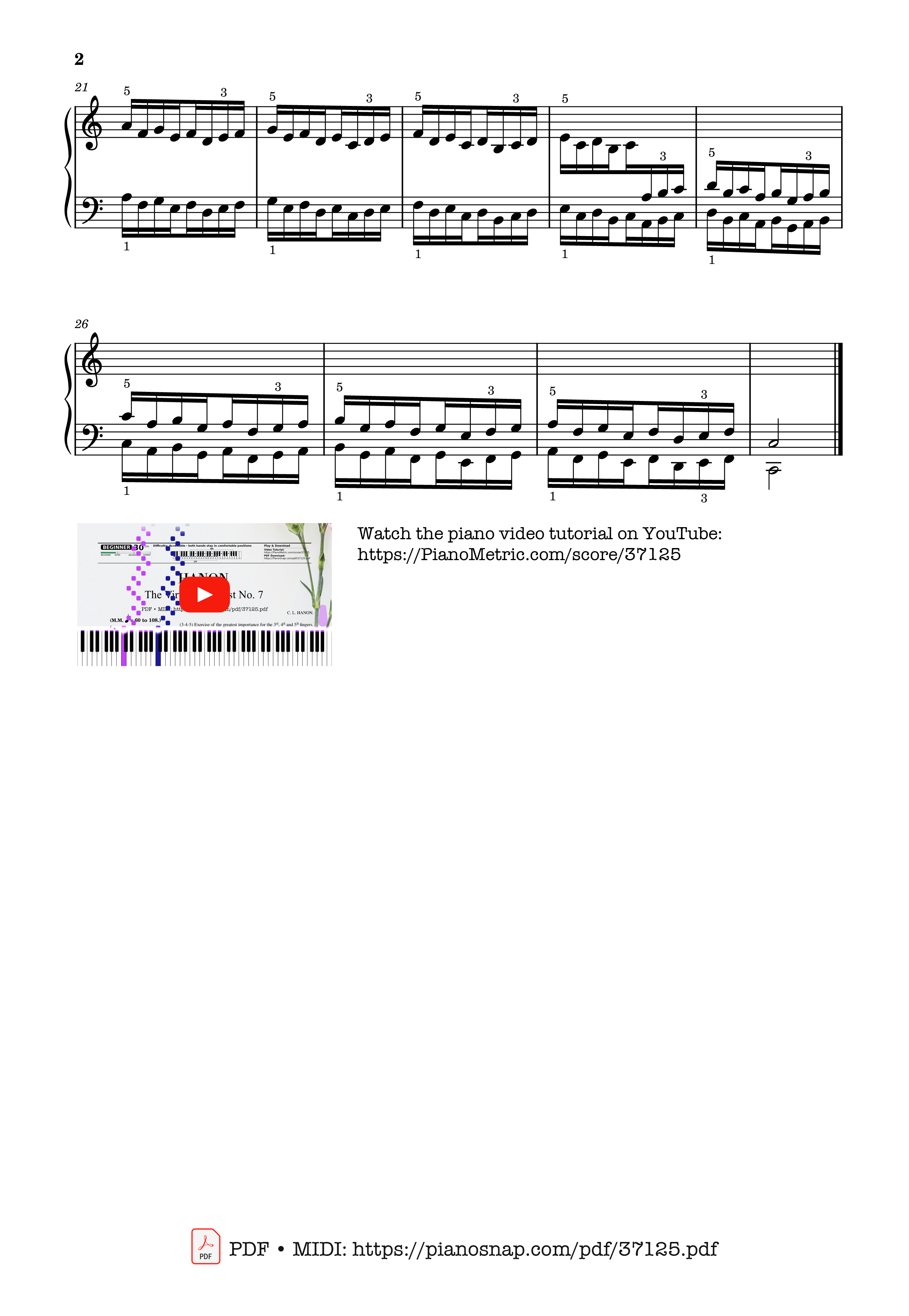 Page 2 of Sheet music PDF Hanon - The Virtuoso Pianist No. 7 - Charles-Louis Hanon