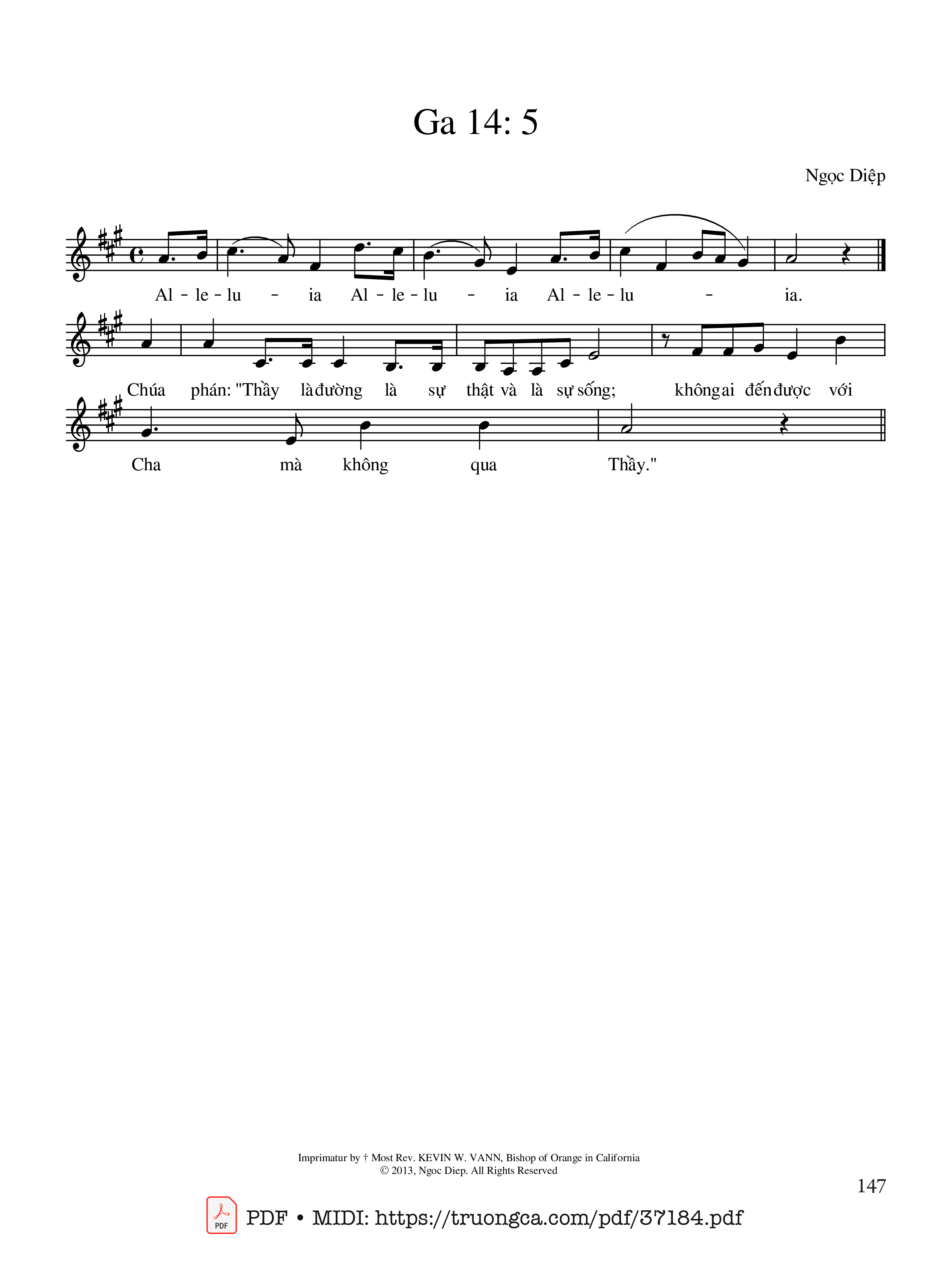 Page 2 of Sheet music PDF Thánh Vịnh 88, Chúa Nhật 13A Thường Niên - Ngọc Diệp