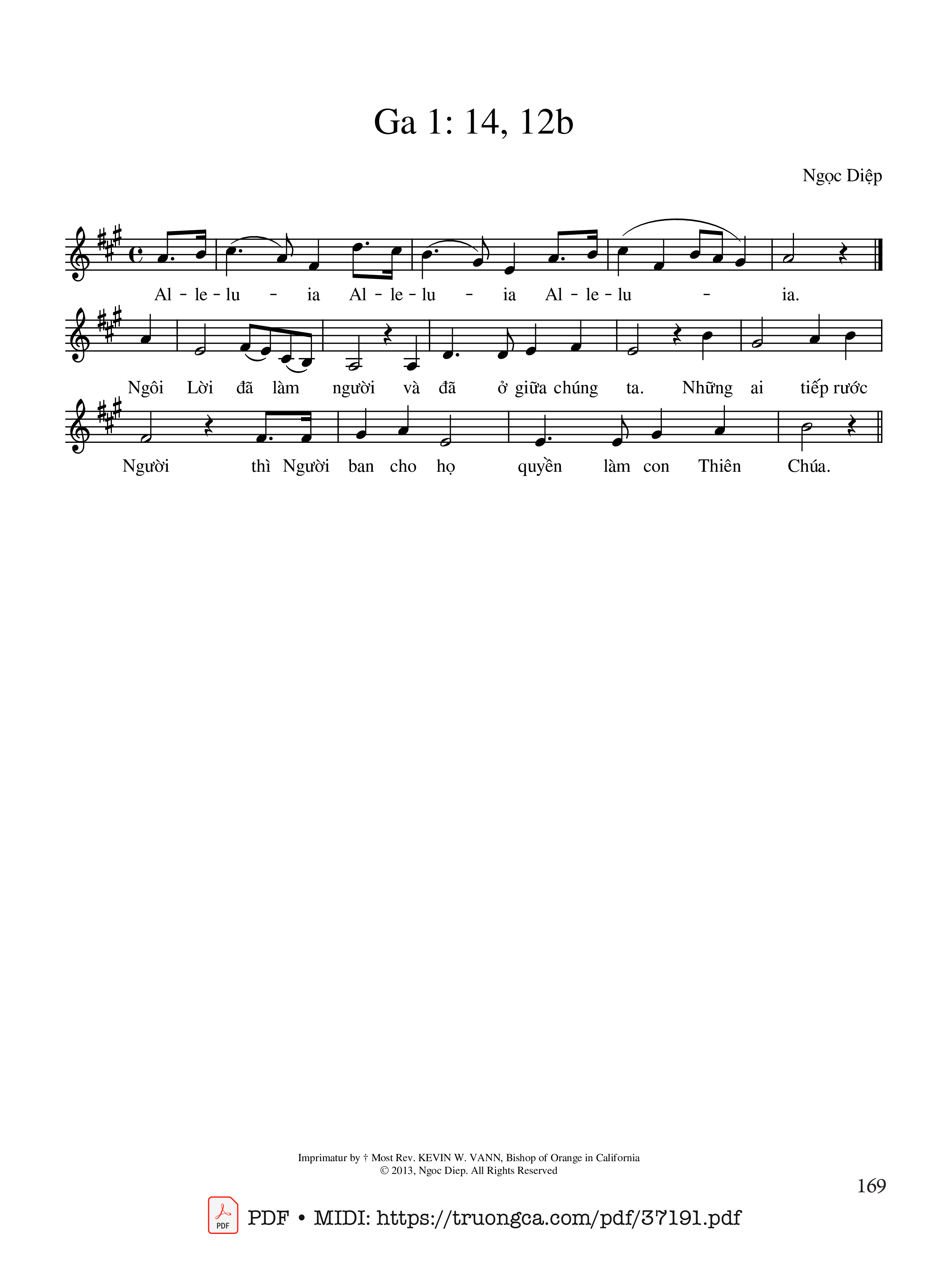 Page 2 of Sheet music PDF Thánh Vịnh 84, Chúa Nhật 19A Thường Niên - Ngọc Diệp