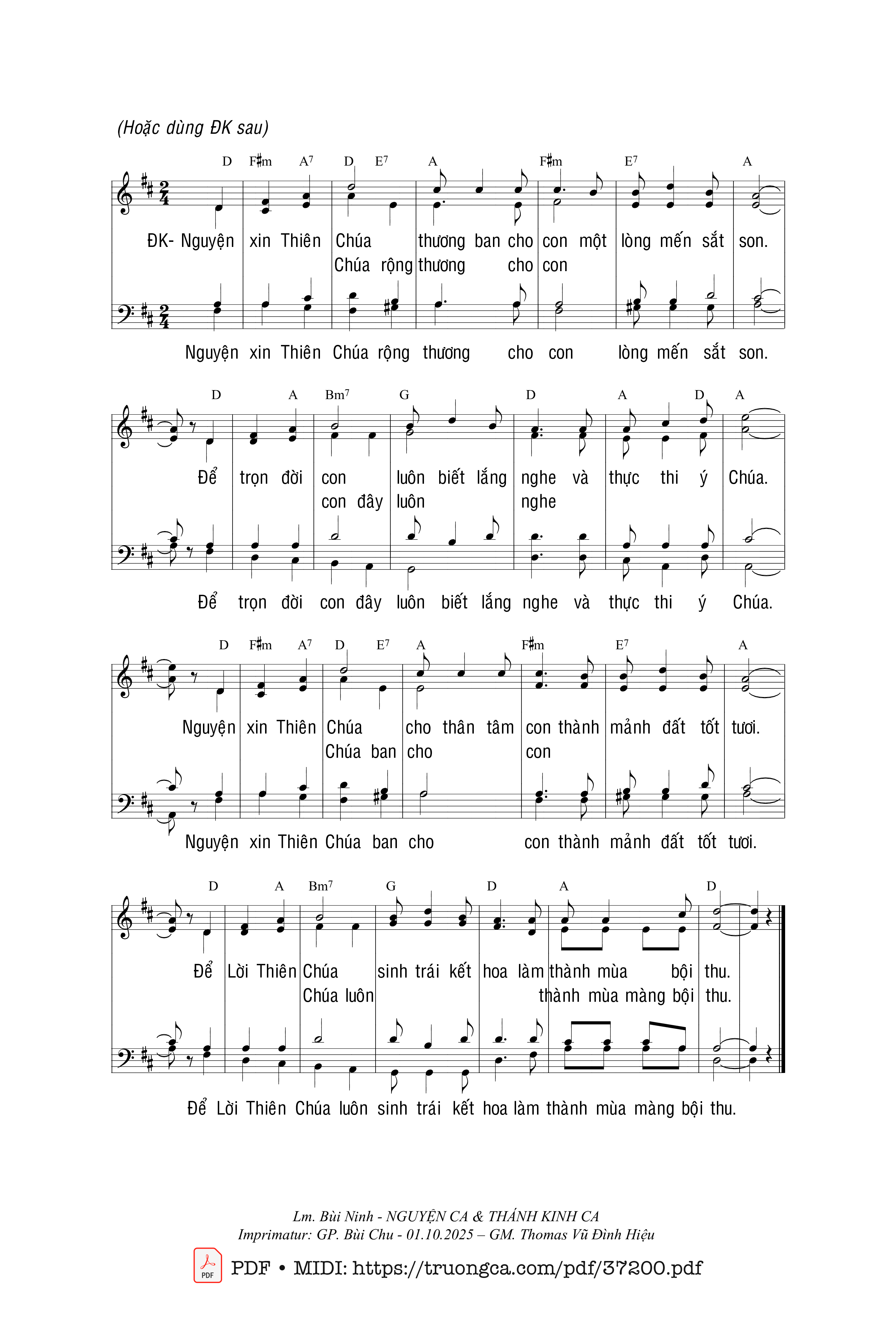 Page 2 of Sheet music PDF Dụ Ngôn Gieo Giống - Bùi Ninh