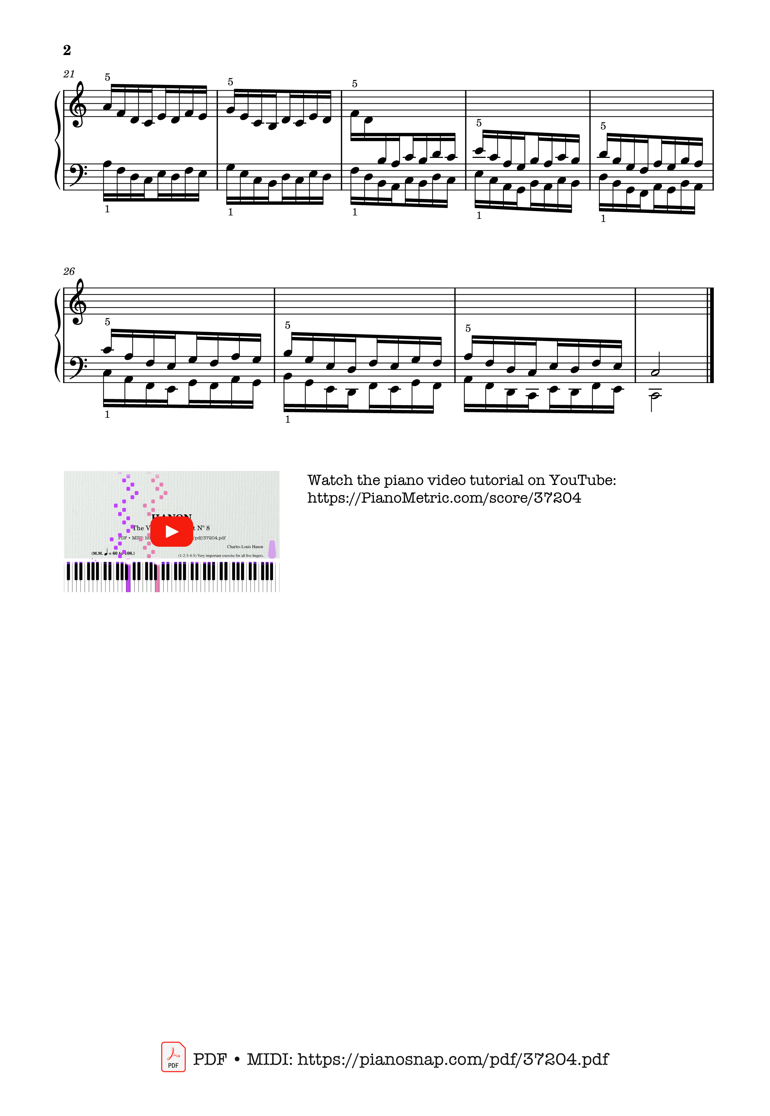 Page 2 of Sheet music PDF Hanon - The Virtuoso Pianist No. 8 - Charles-Louis Hanon