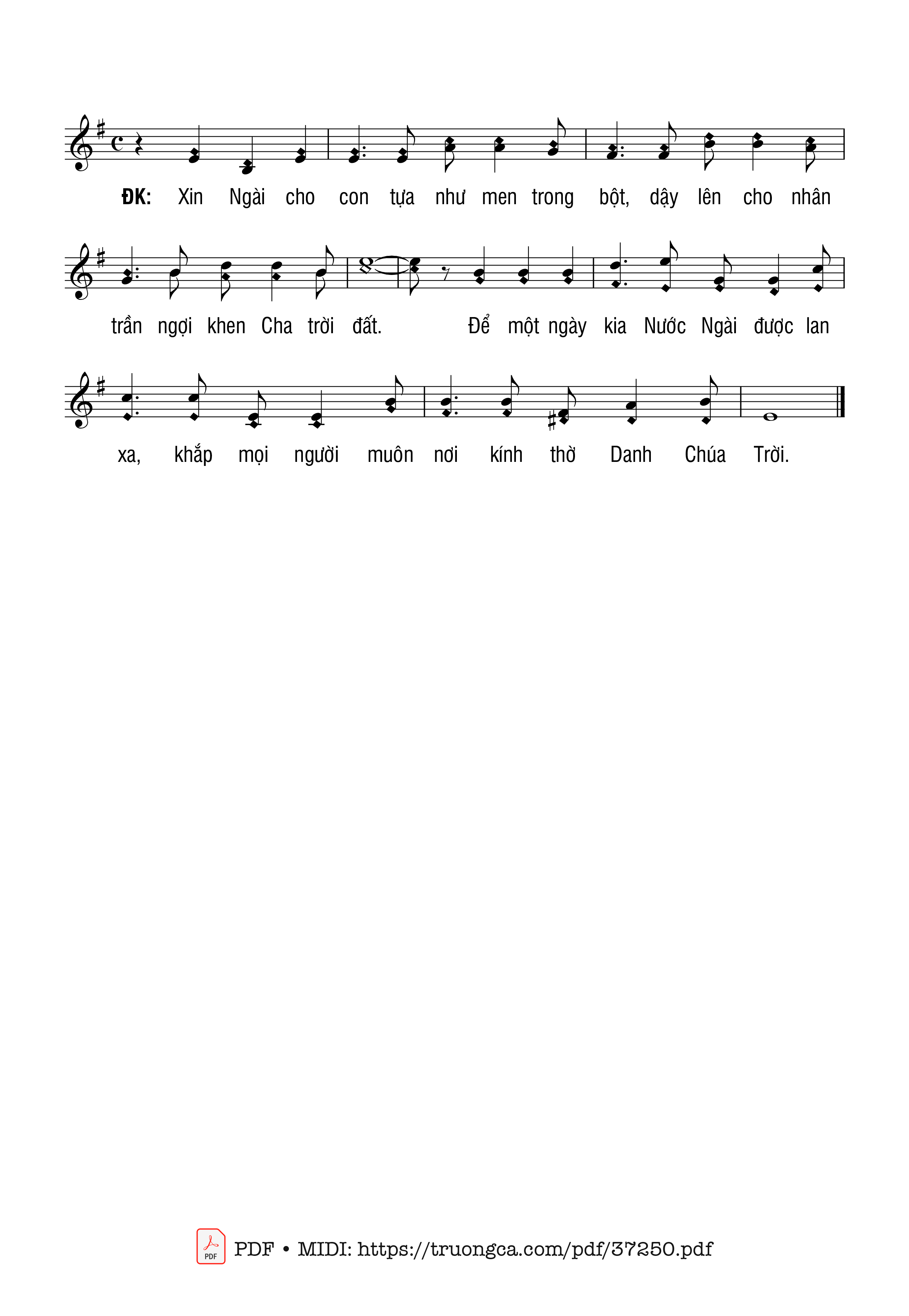 Page 2 of Sheet music PDF Dụ Ngôn Cỏ Lùng - La Thập Tự