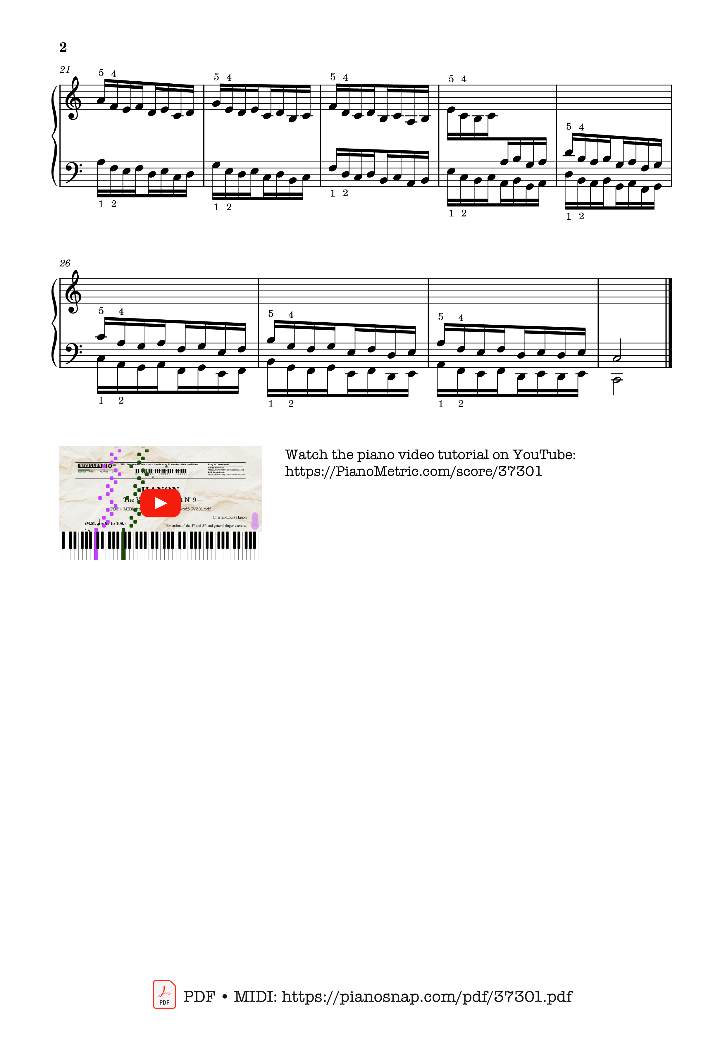 Page 2 of Sheet music PDF Hanon - The Virtuoso Pianist No. 9 - Charles-Louis Hanon