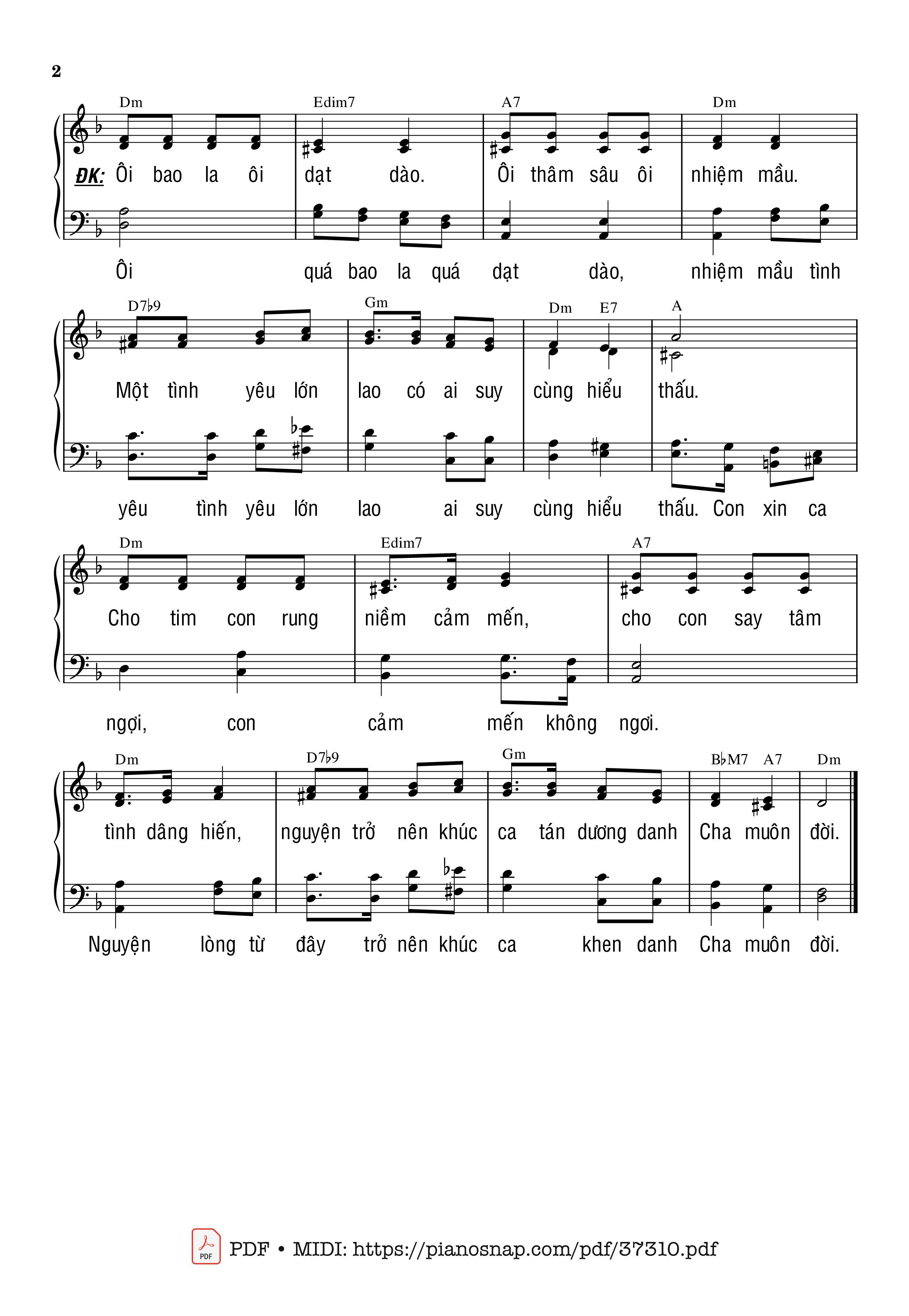 Page 4 of Sheet music PDF Khúc Tình Hiến Dâng - Phùng Minh Mẫn