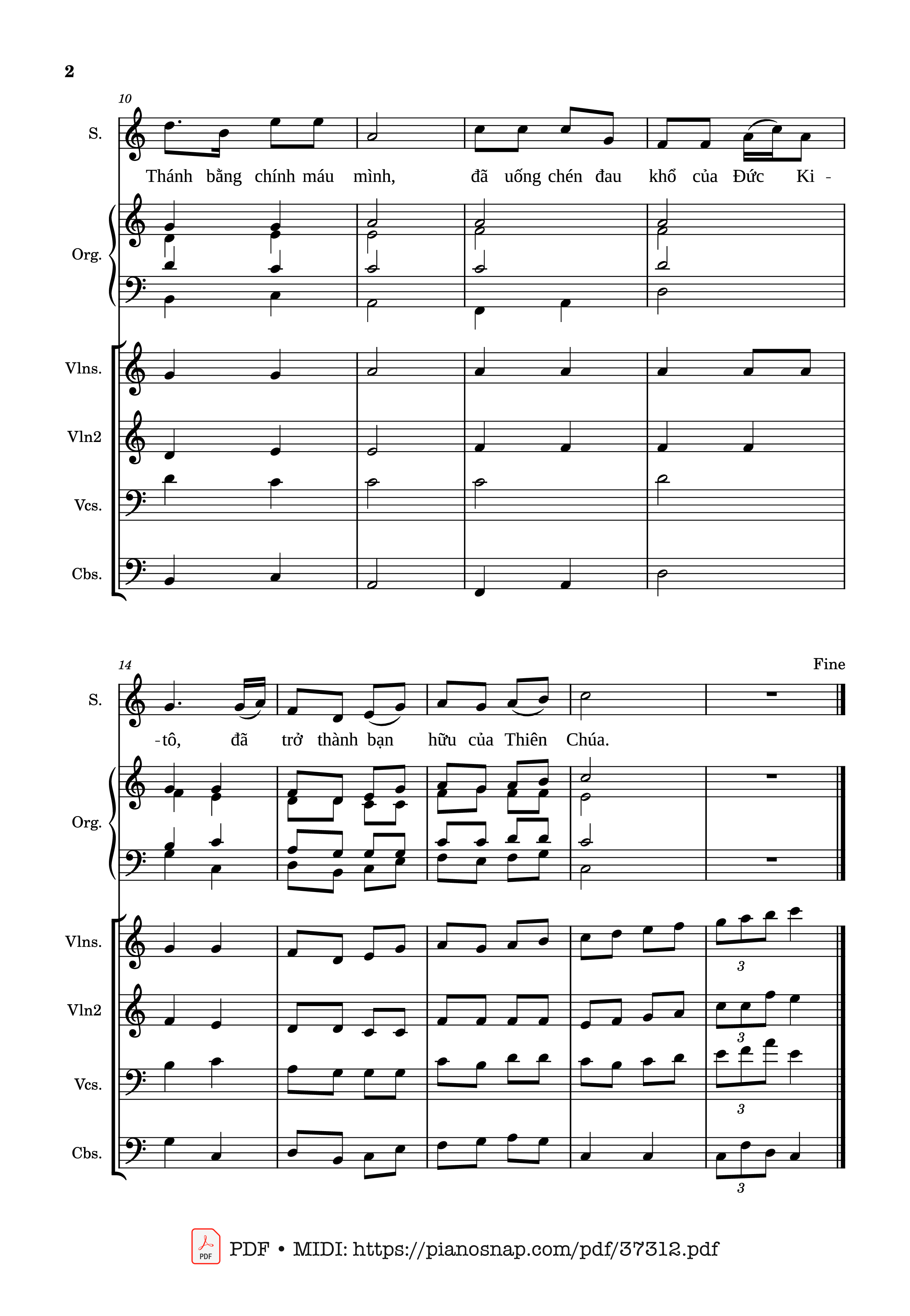 Page 2 of Sheet music PDF Ca Nhập Lễ Thánh Phero - Phaolo - Kim Long