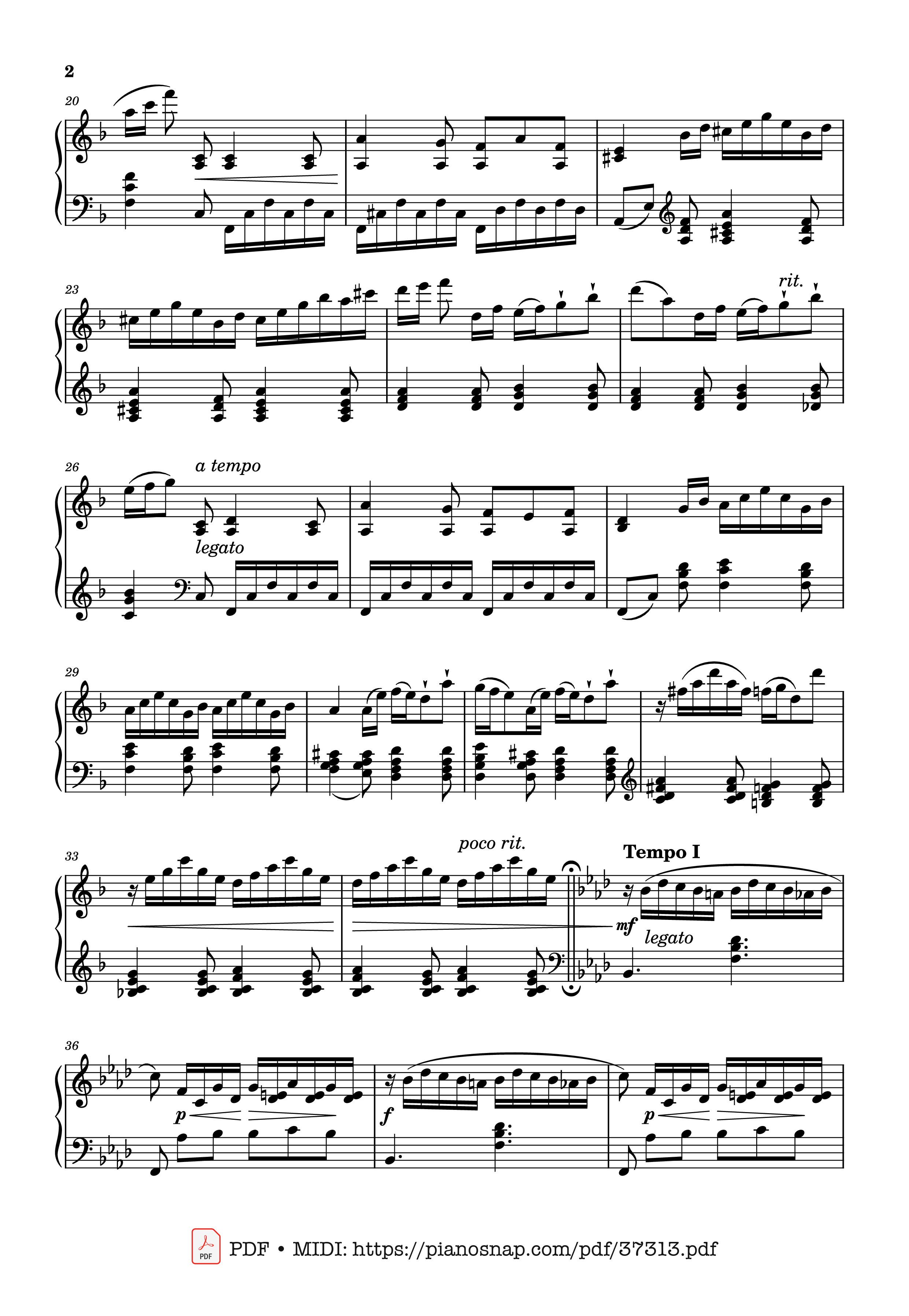 Page 2 of Sheet music PDF Piano Pièce pour Piano Opus 28 in F Minor - Mel Bonis
