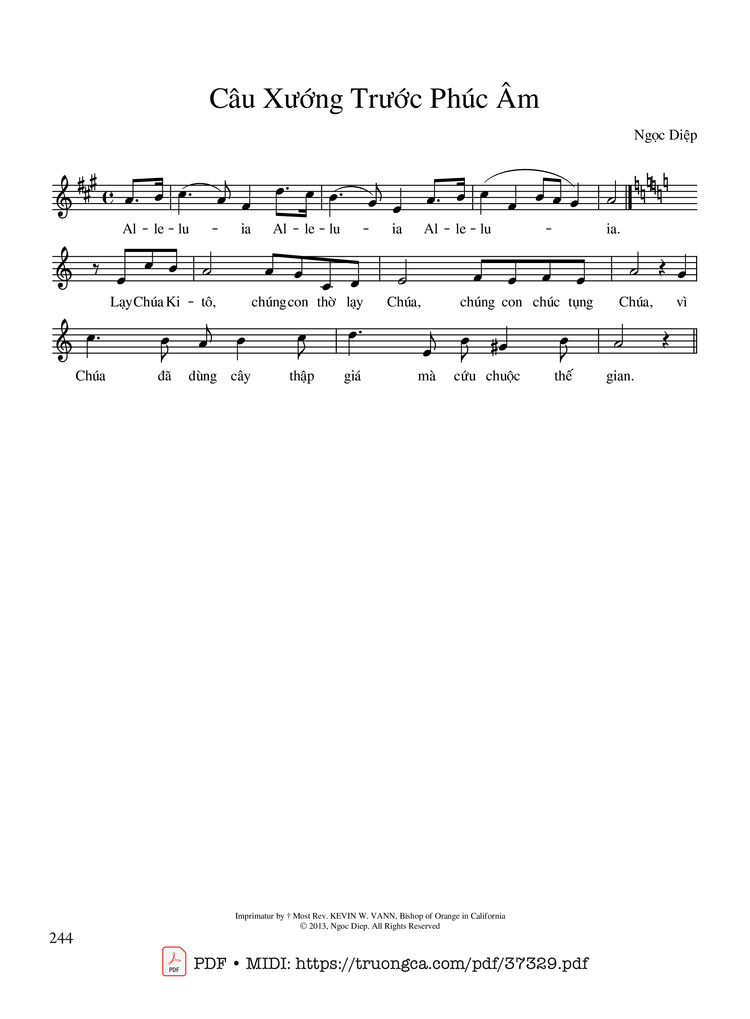 Page 2 of Sheet music PDF Thánh Vịnh 77, Lễ Suy Tôn Thánh Giá - Ngọc Diệp