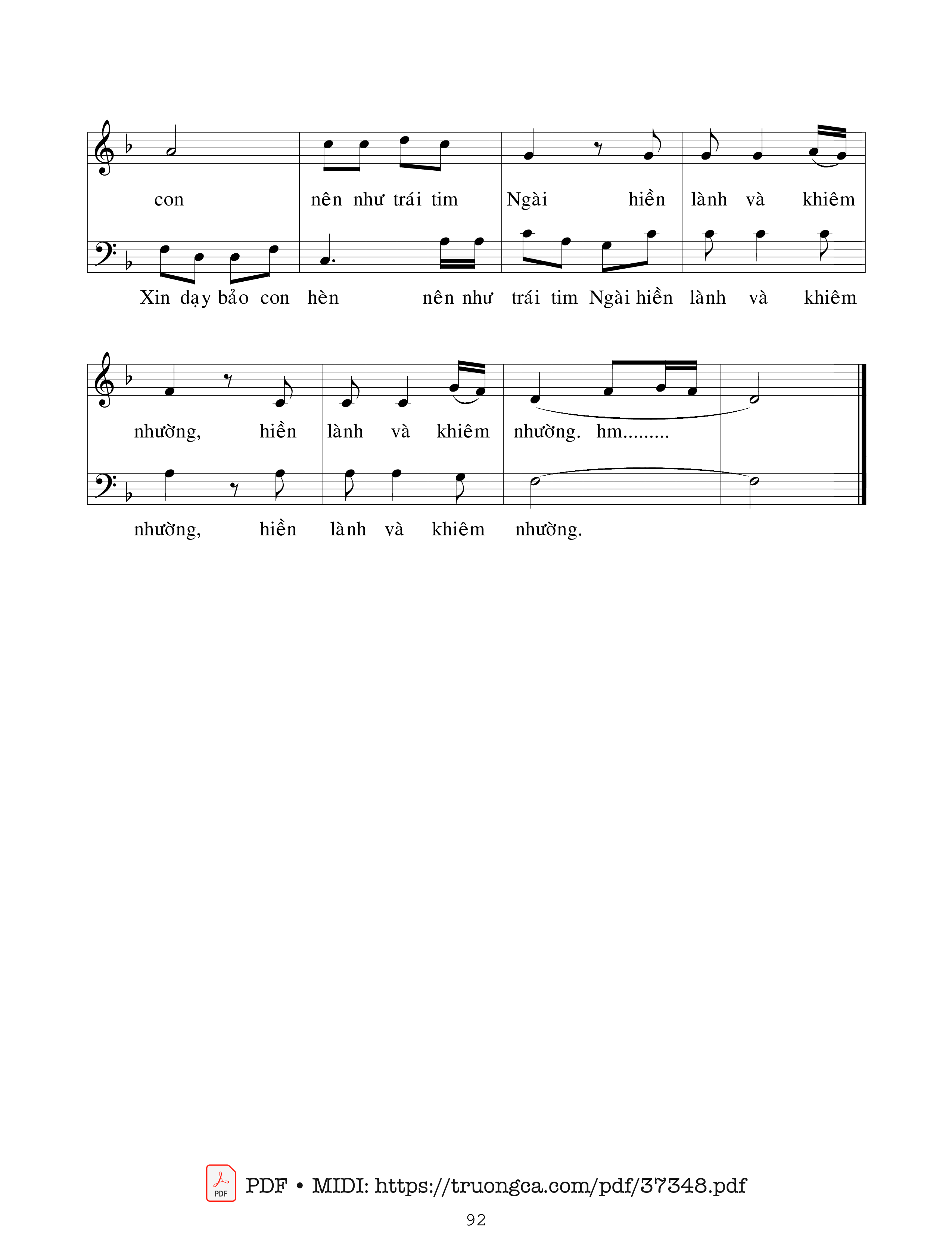 Page 2 of Sheet music PDF Trái Tim Chúa Giêsu - Ngọc Linh