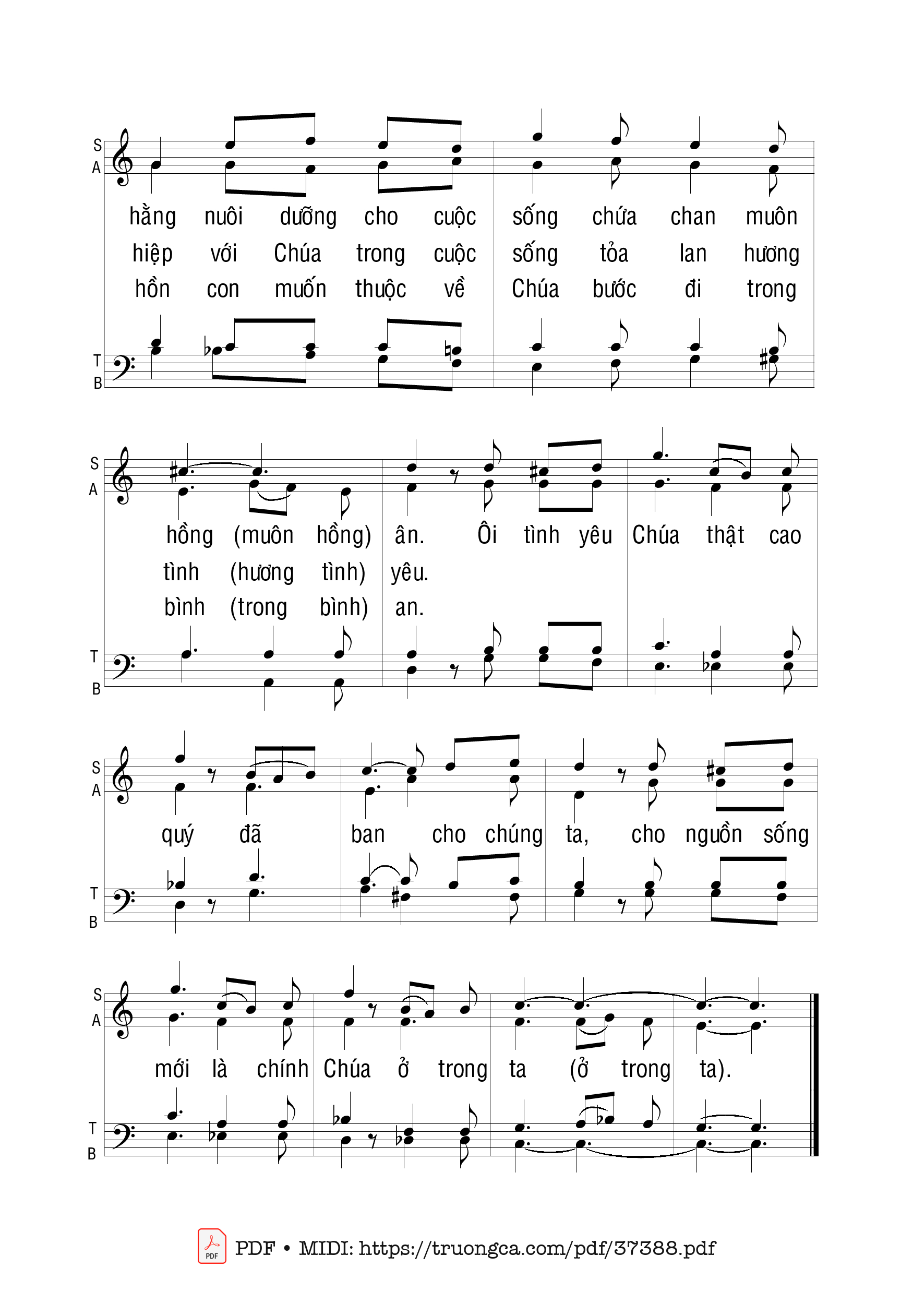 Page 2 of Sheet music PDF Chúa Chính Nguồn Tình Yêu - Antôn Tiến Linh