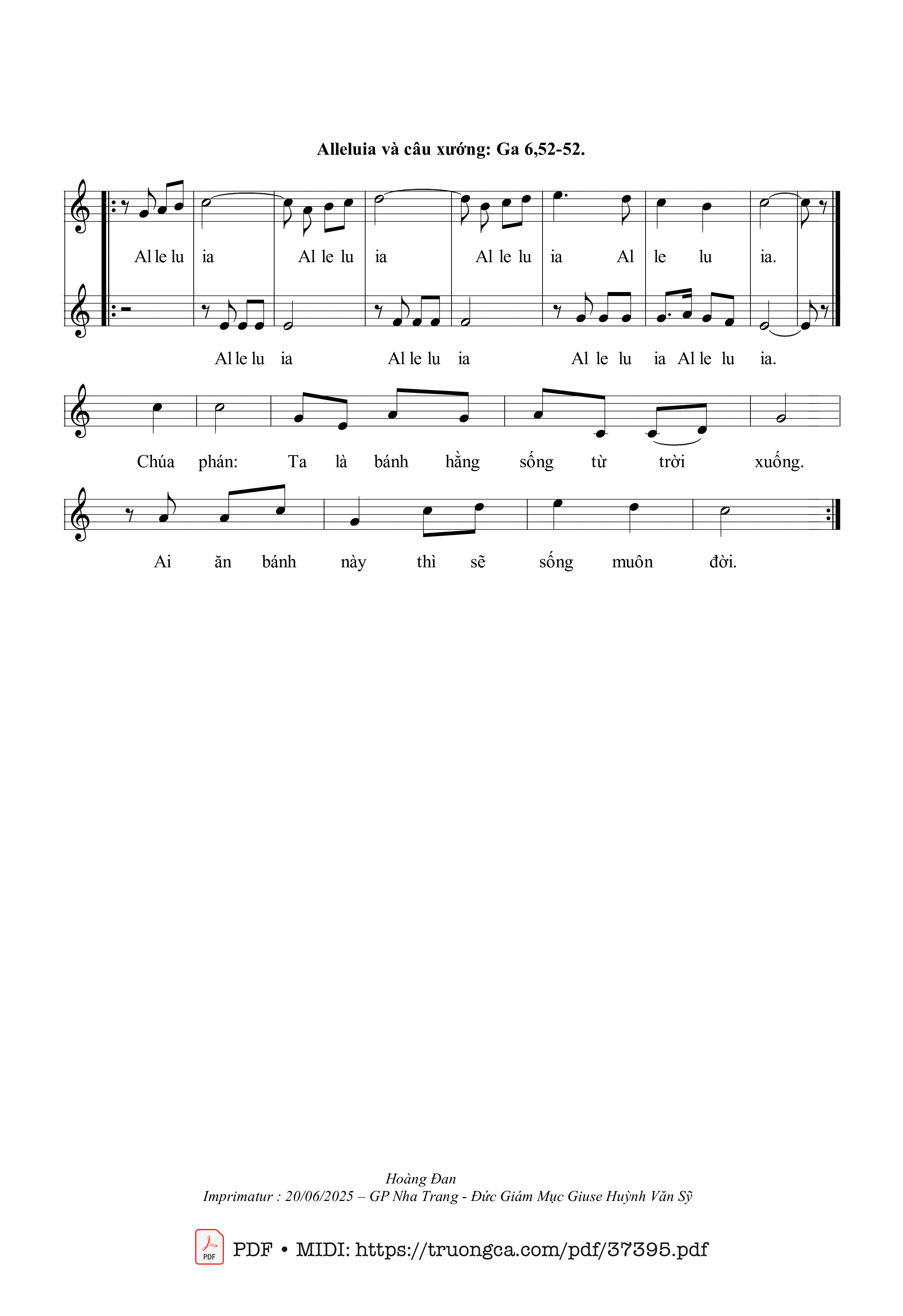 Page 2 of Sheet music PDF Thánh Vịnh 147, Lễ Mình Máu Thánh Chúa A - Hoàng Đan