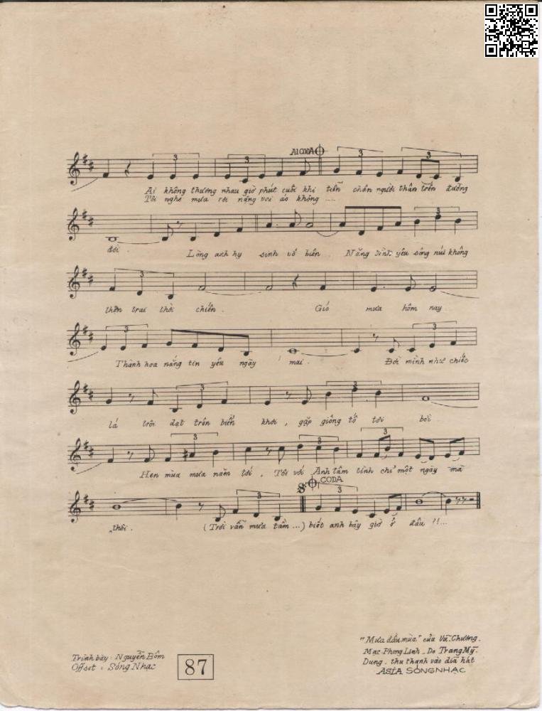 Page 2 of Sheet music PDF Mưa đầu mùa - Mạc Phong Linh