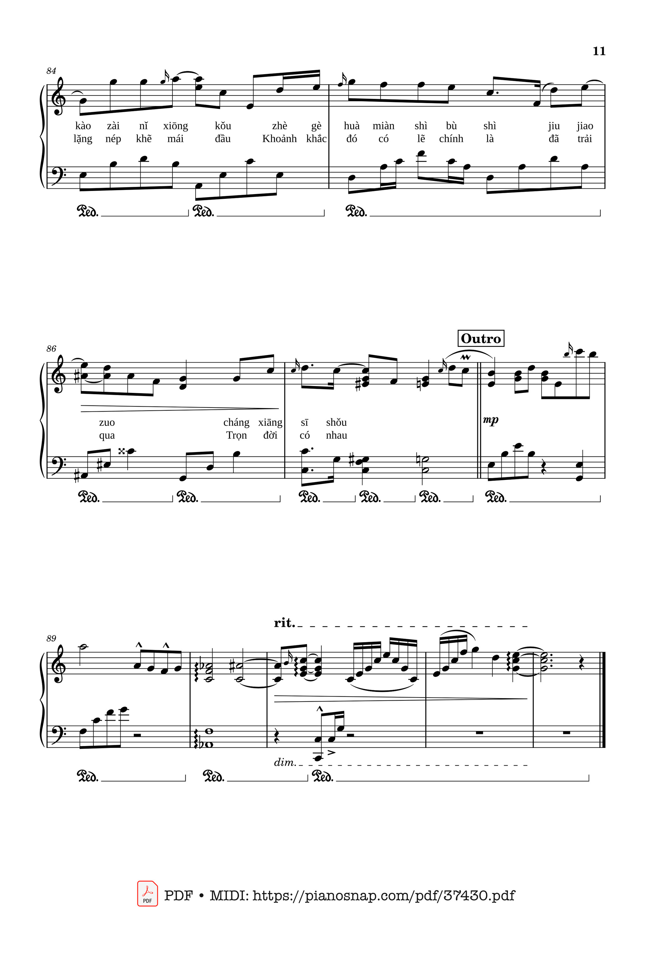 Page 10 of Sheet music PDF Piano 50 năm về sau Piano (五十年以后) - Hải Lai A Mộc
