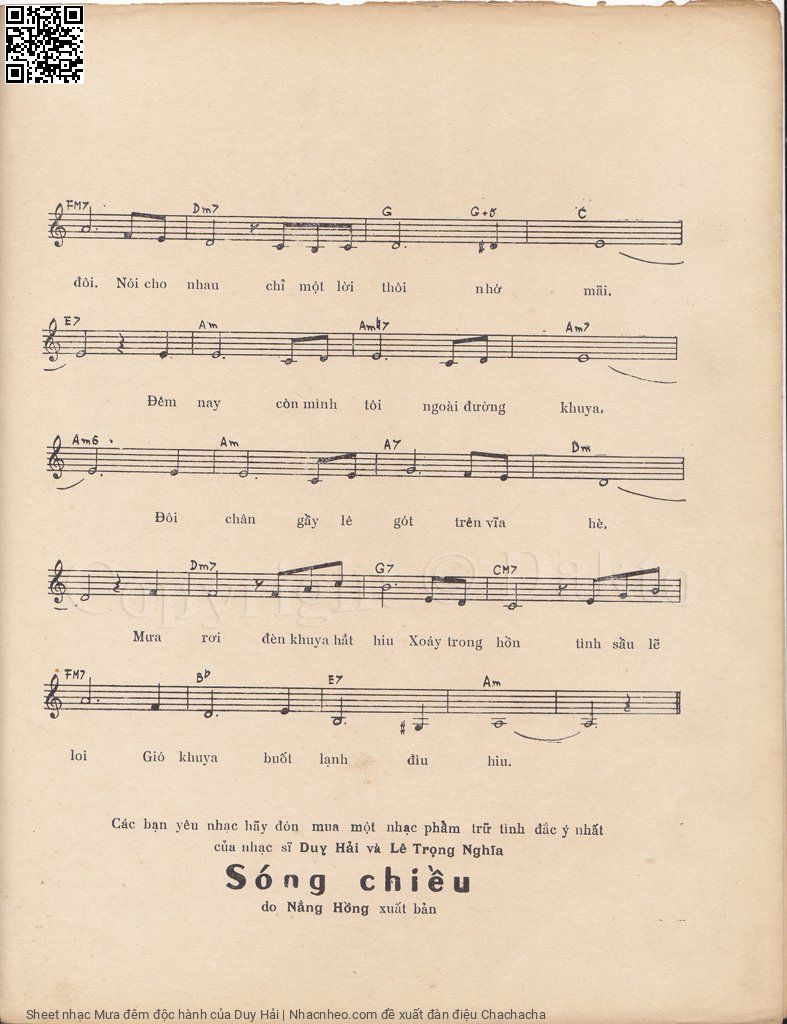 Page 3 of Sheet music PDF Mưa đêm độc hành - Duy Hải