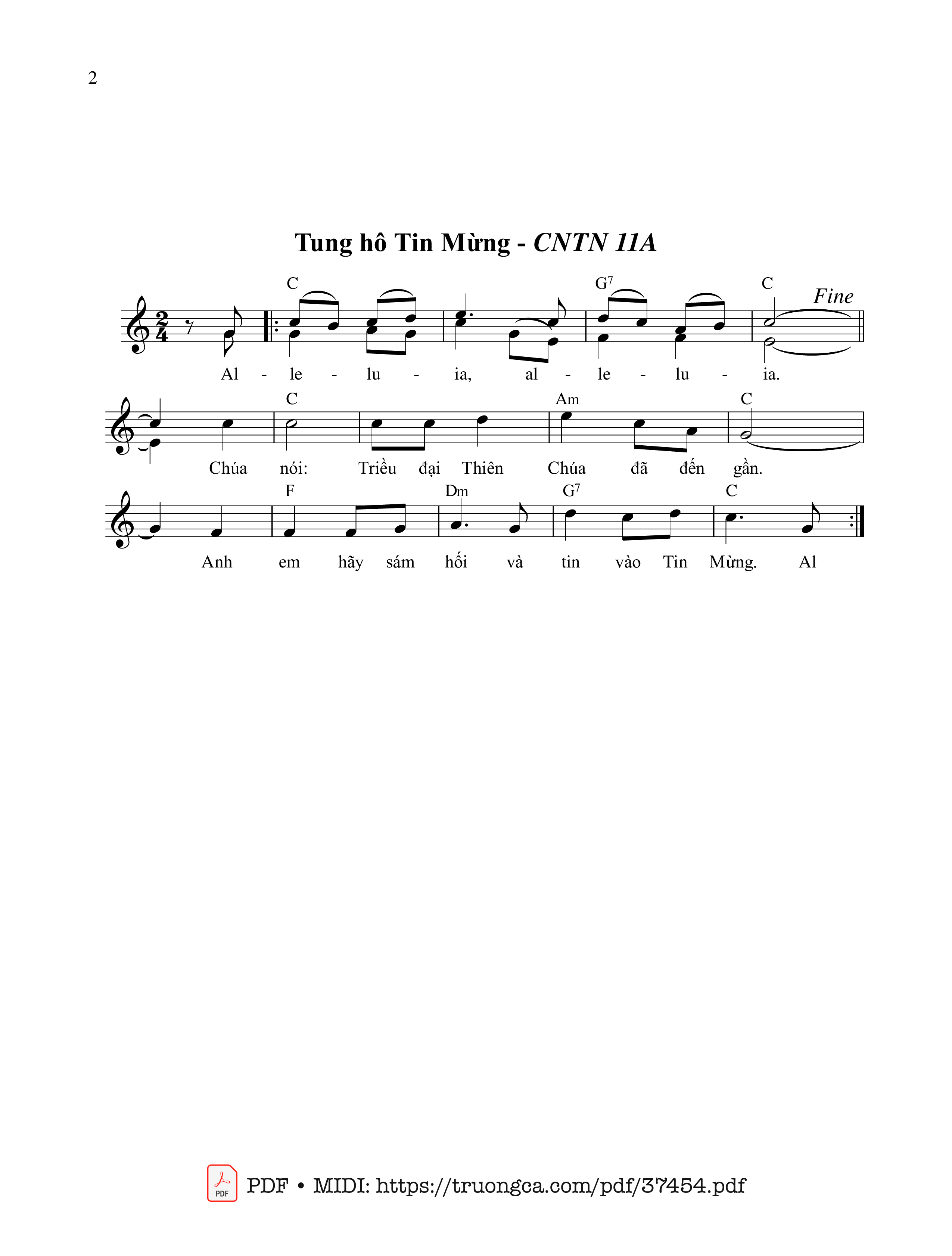 Page 2 of Sheet music PDF Thánh Vịnh 99, Đoàn Chiên Người - Ngọc Cẩn