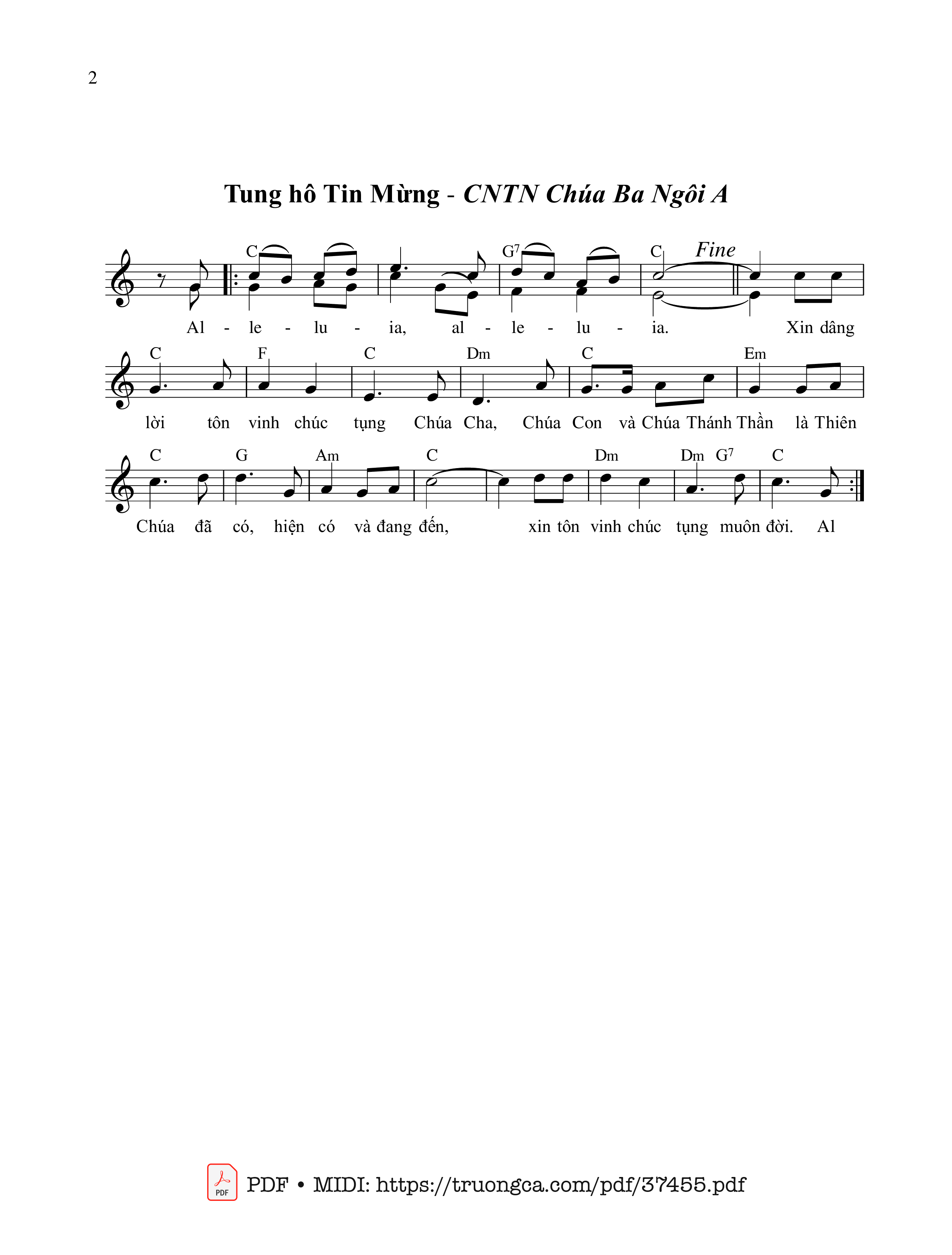 Page 2 of Sheet music PDF Suy Tôn Muôn Đời (Đn. 3) - Ngọc Cẩn