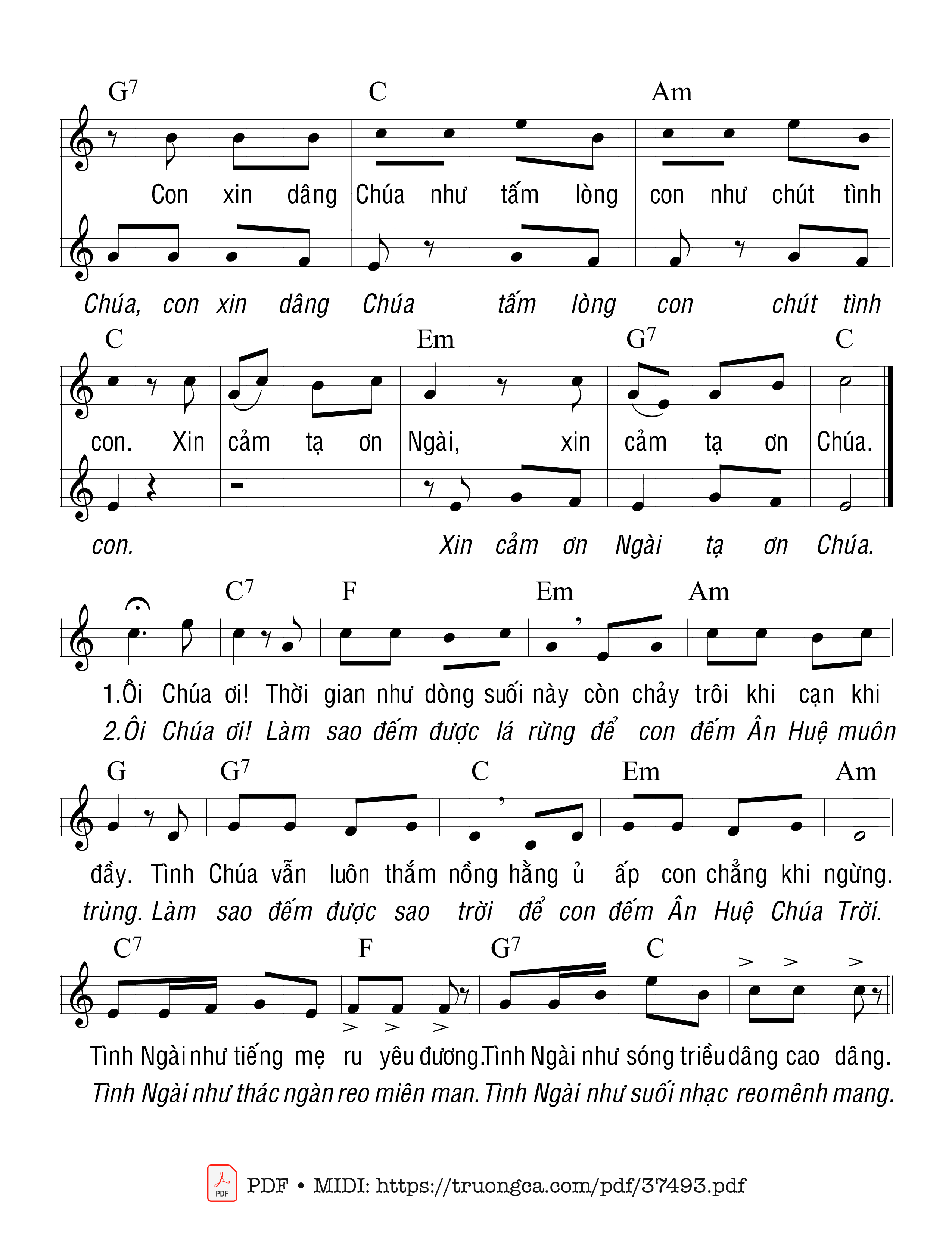 Page 2 of Sheet music PDF 25 Năm Hồng Ân - Ân Đức