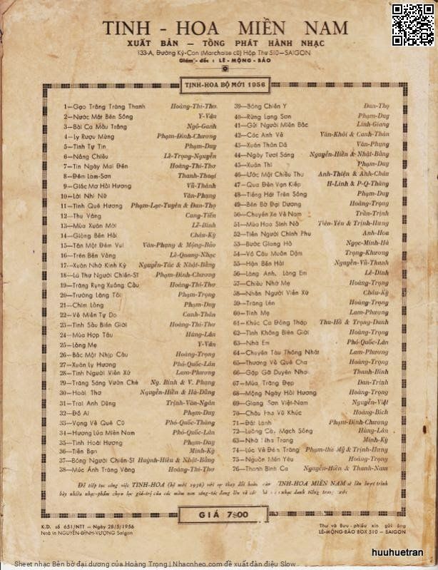 Page 4 of Sheet music PDF Bên bờ đại dương - Hoàng Trọng