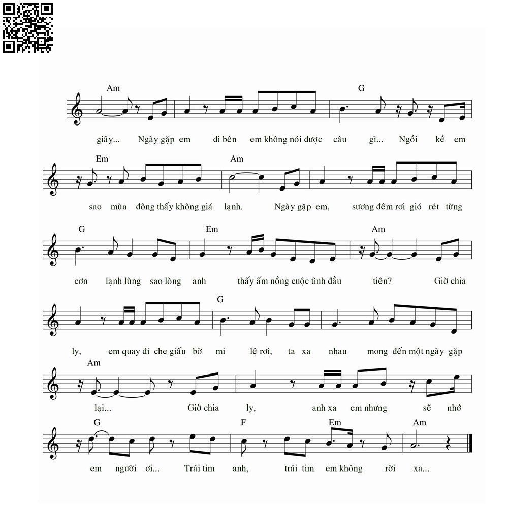 Page 2 of Sheet music PDF Mùa đông không lạnh - Nguyễn Văn Chung
