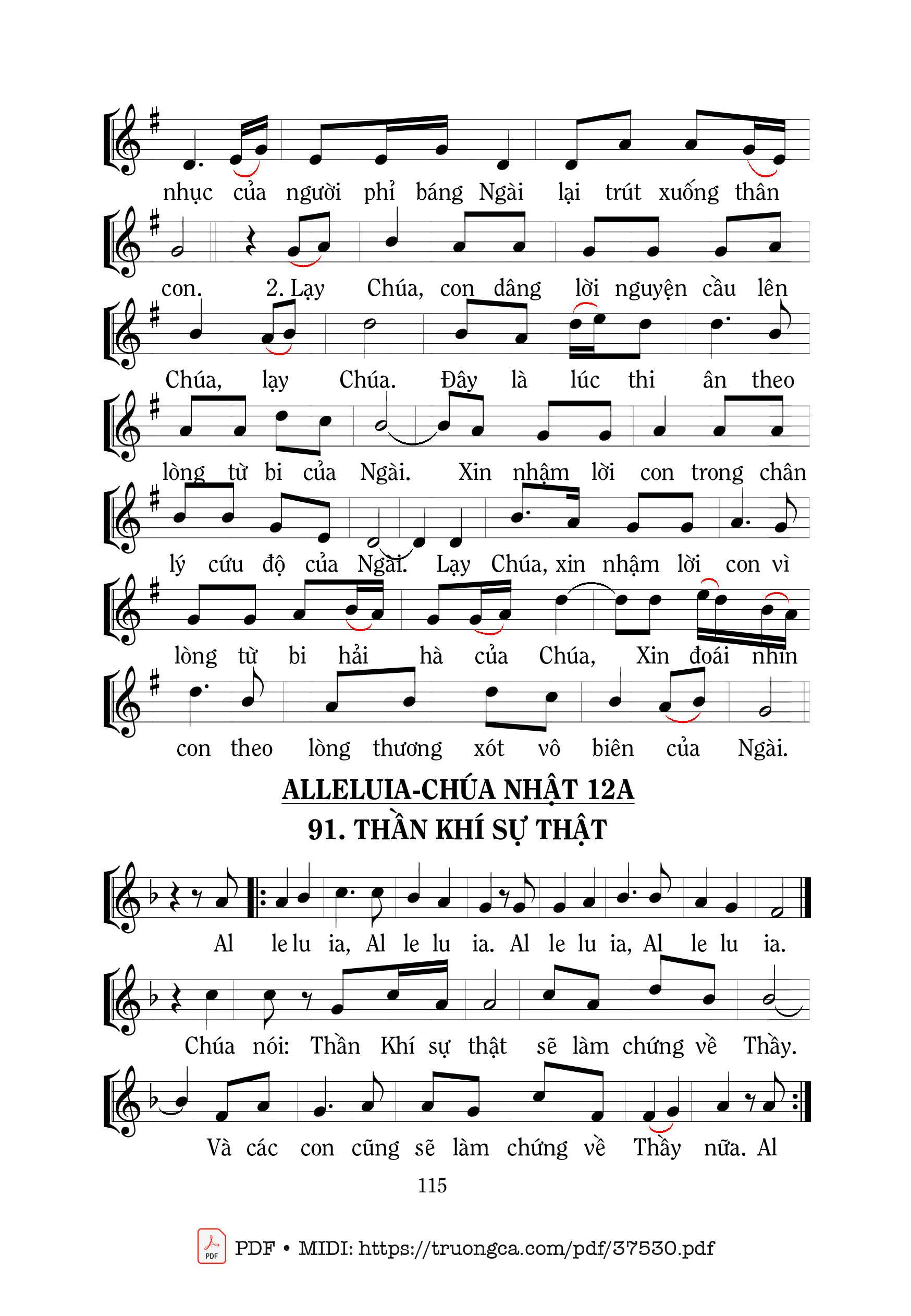Page 2 of Sheet music PDF Thánh Vịnh 68, Lòng Từ Bi Của Ngài - Mi Trầm