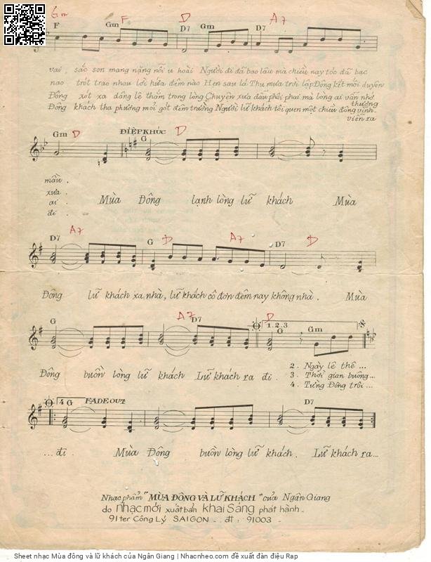 Page 3 of Sheet music PDF Mùa đông và lữ khách - Ngân Giang