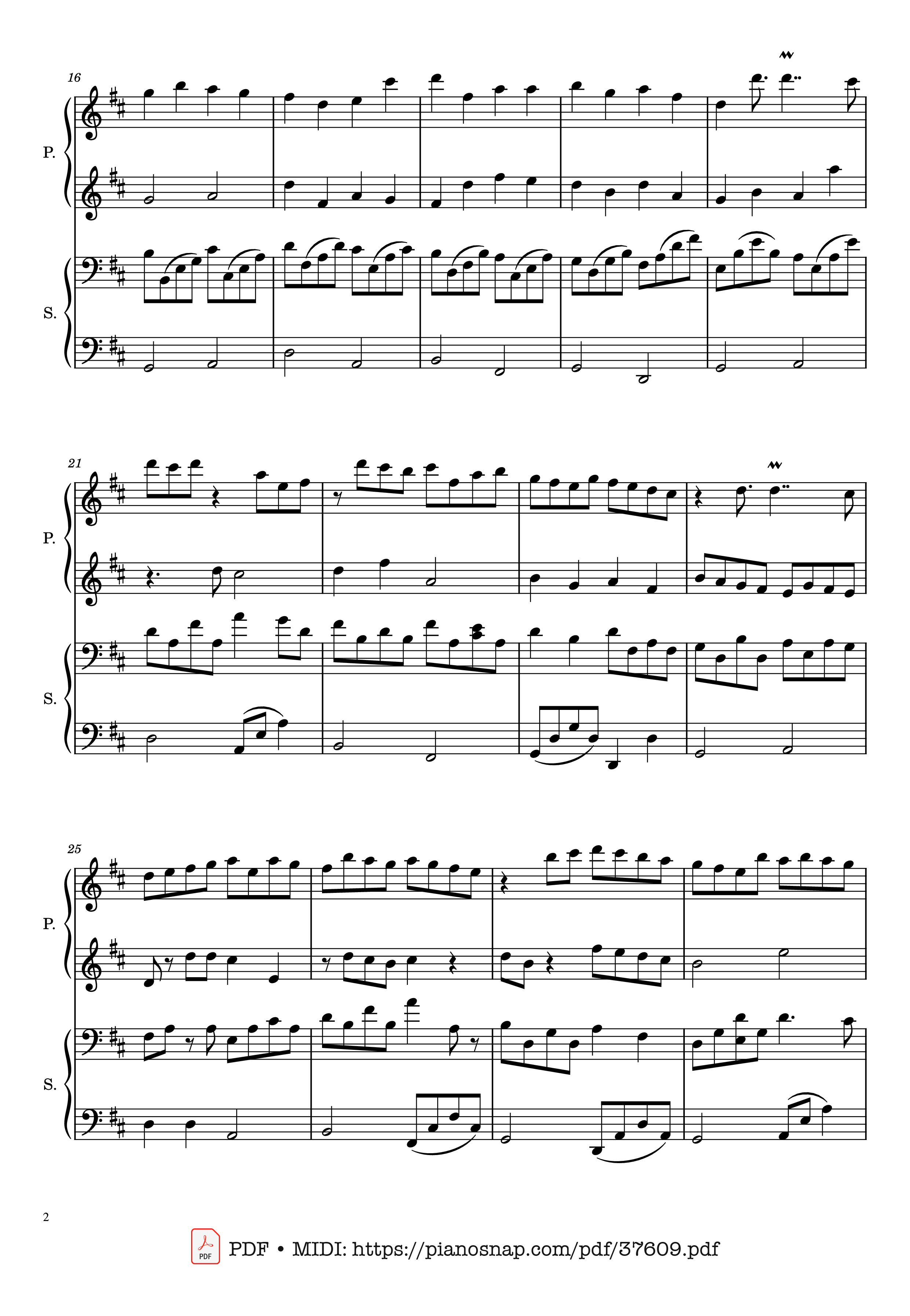Page 2 of Sheet music PDF Piano Canon in D, Piano Duet, 4 Hands - Johann Pachelbel