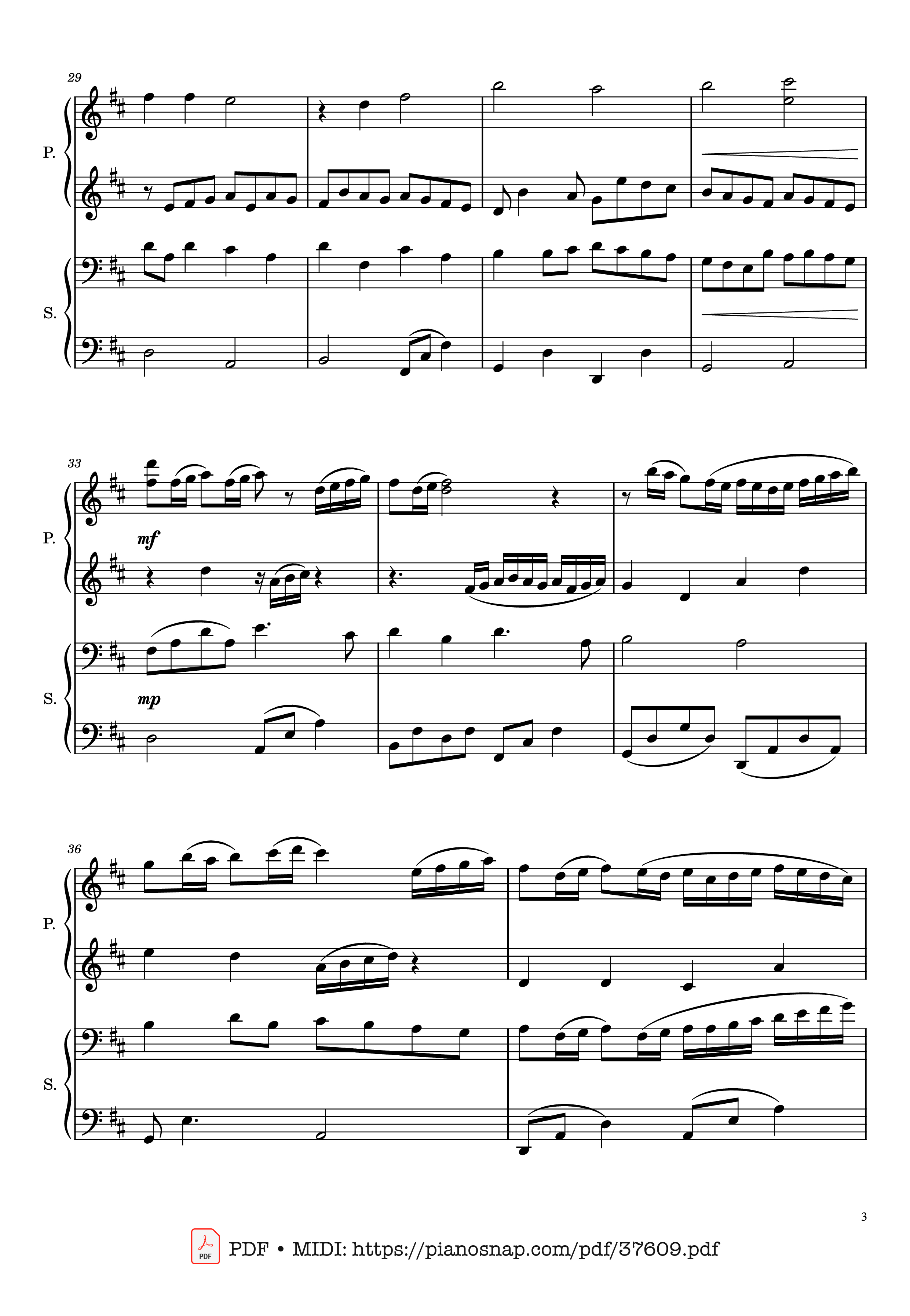 Page 3 of Sheet music PDF Piano Canon in D, Piano Duet, 4 Hands - Johann Pachelbel