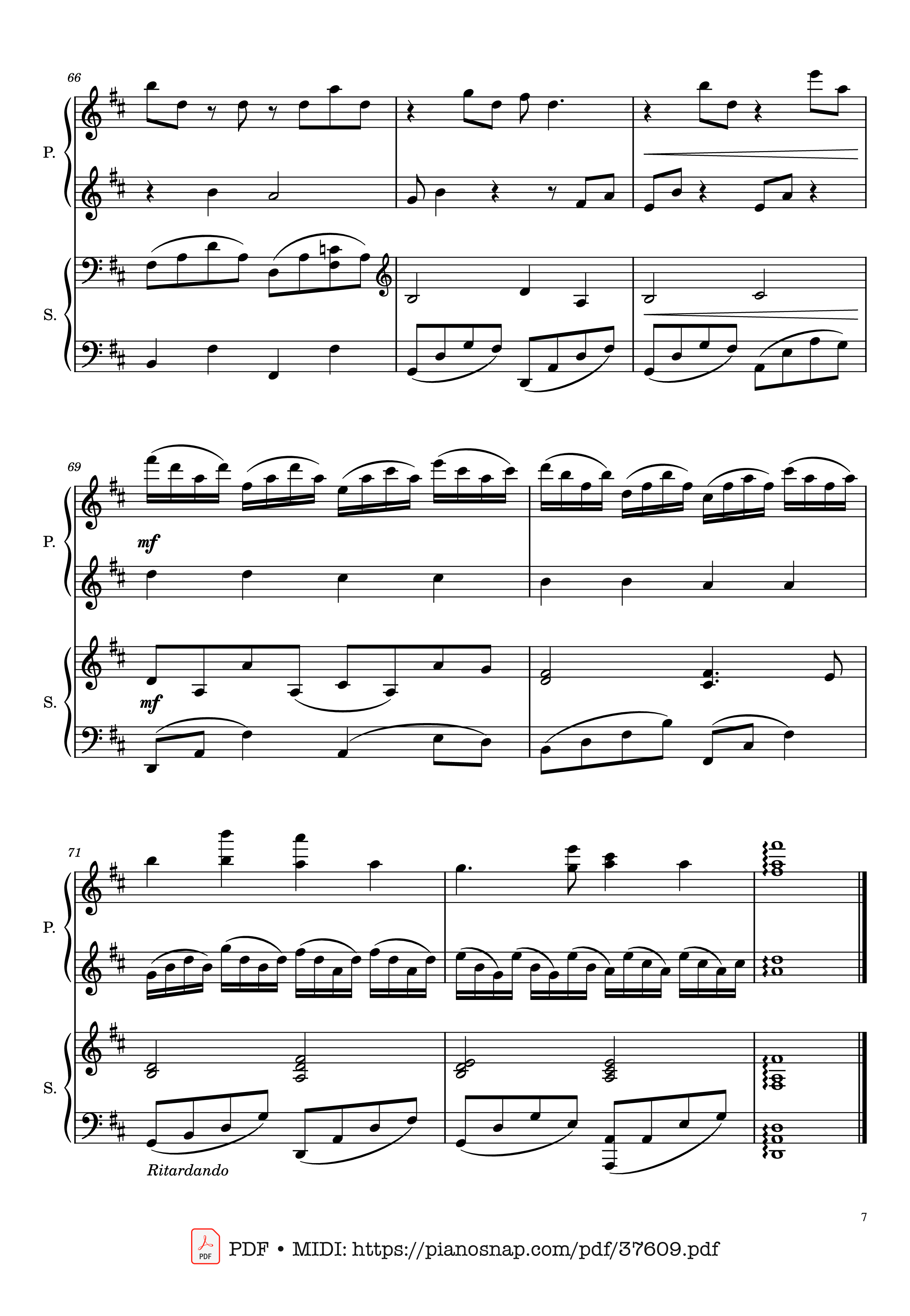 Page 7 of Sheet music PDF Piano Canon in D, Piano Duet, 4 Hands - Johann Pachelbel
