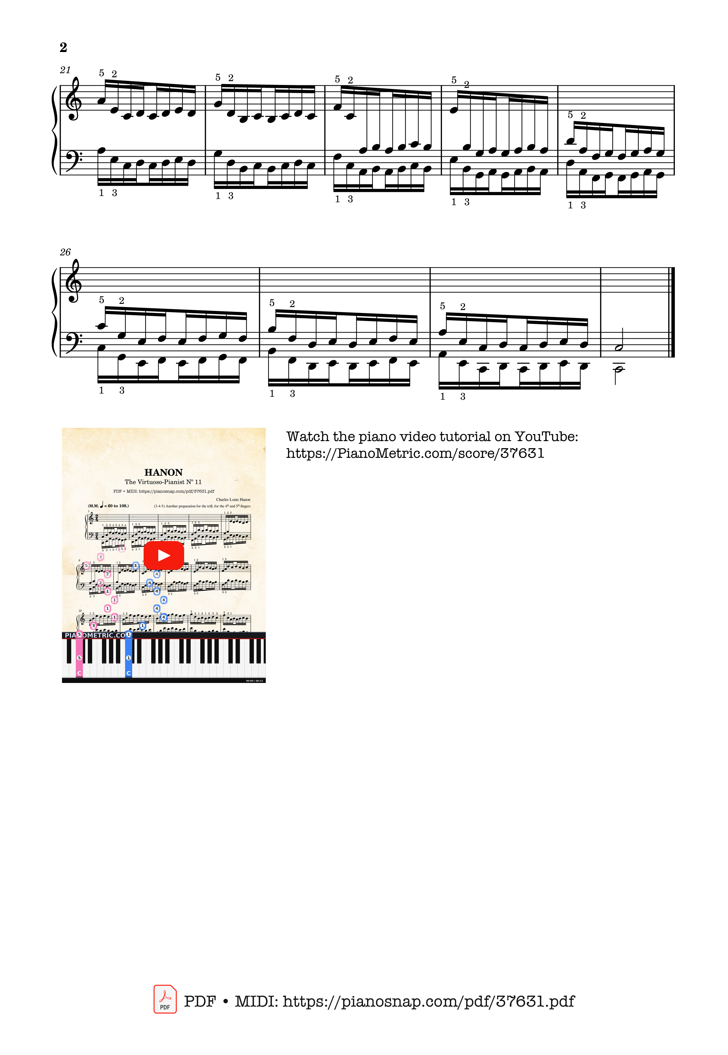Page 2 of Sheet music PDF Hanon - The Virtuoso Pianist No. 11 - Charles-Louis Hanon