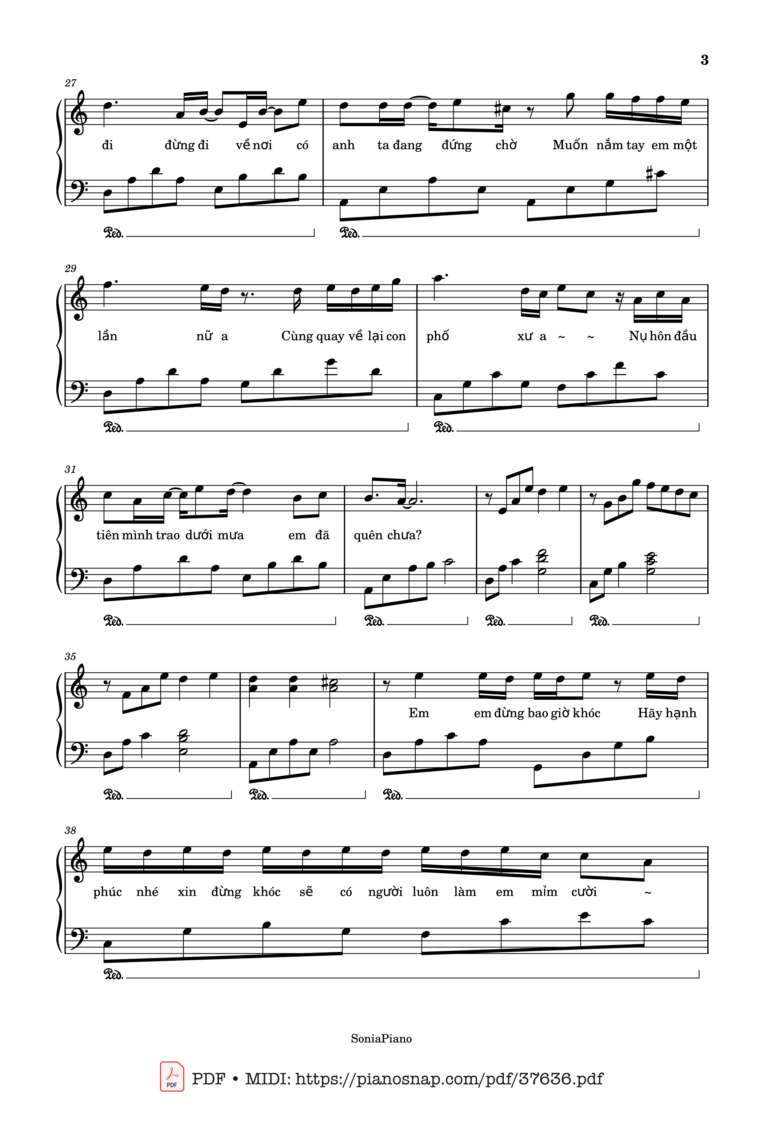 Page 3 of Sheet music PDF Ánh sao và bầu trời Piano - T.R.I x Cá