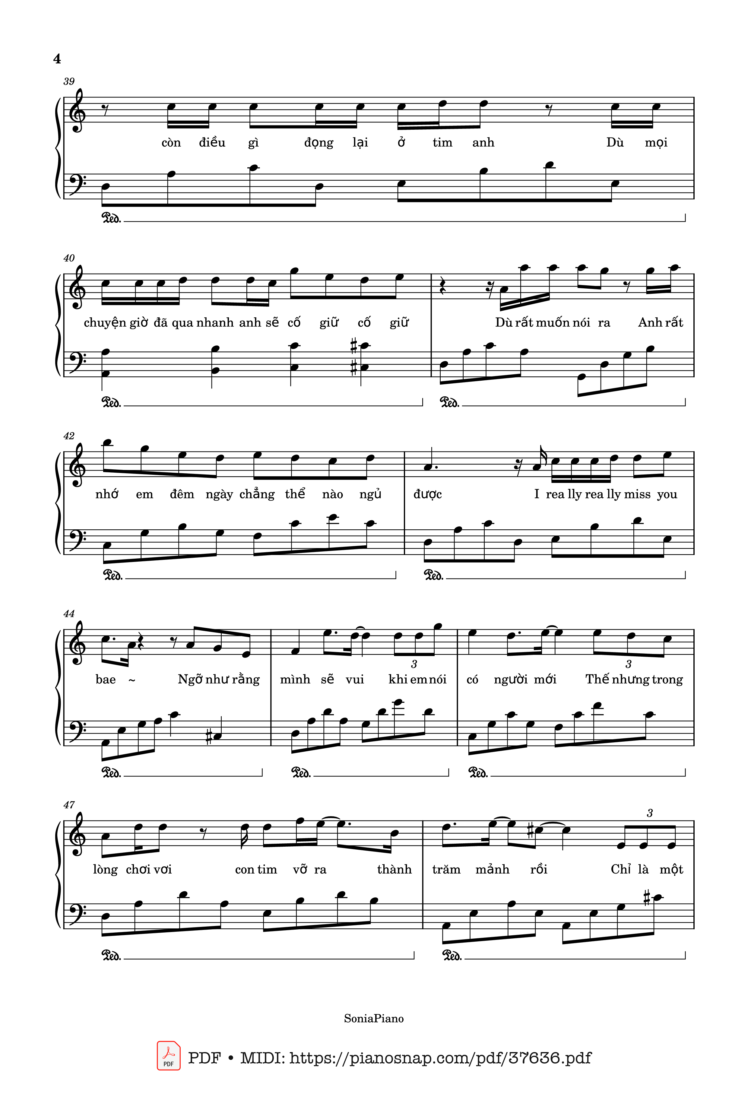 Page 4 of Sheet music PDF Ánh sao và bầu trời Piano - T.R.I x Cá
