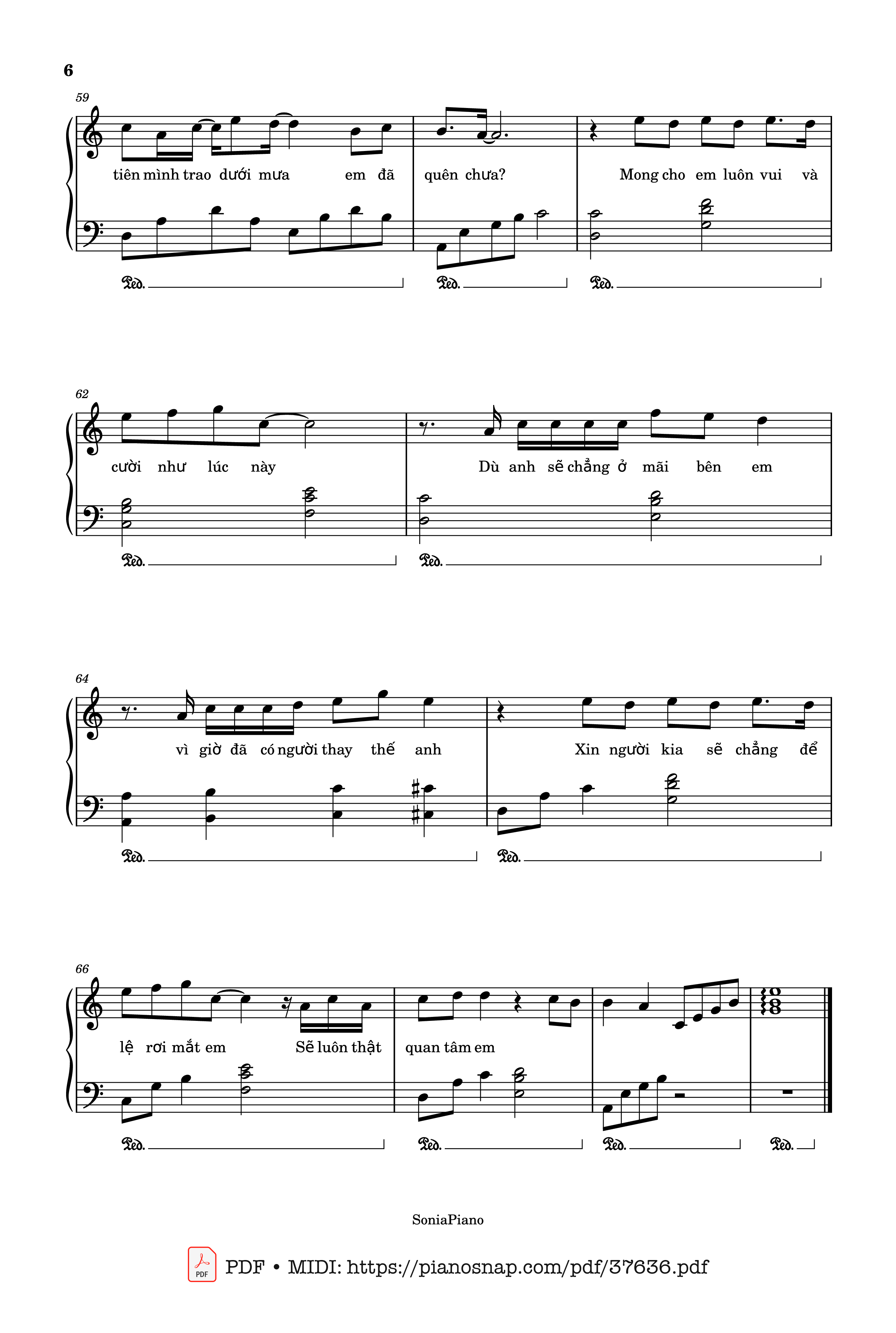 Page 6 of Sheet music PDF Ánh sao và bầu trời Piano - T.R.I x Cá