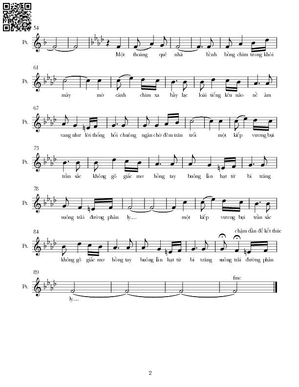 Page 2 of Sheet music PDF Bên bờ sinh tử - Nguyễn Hoàng Đô