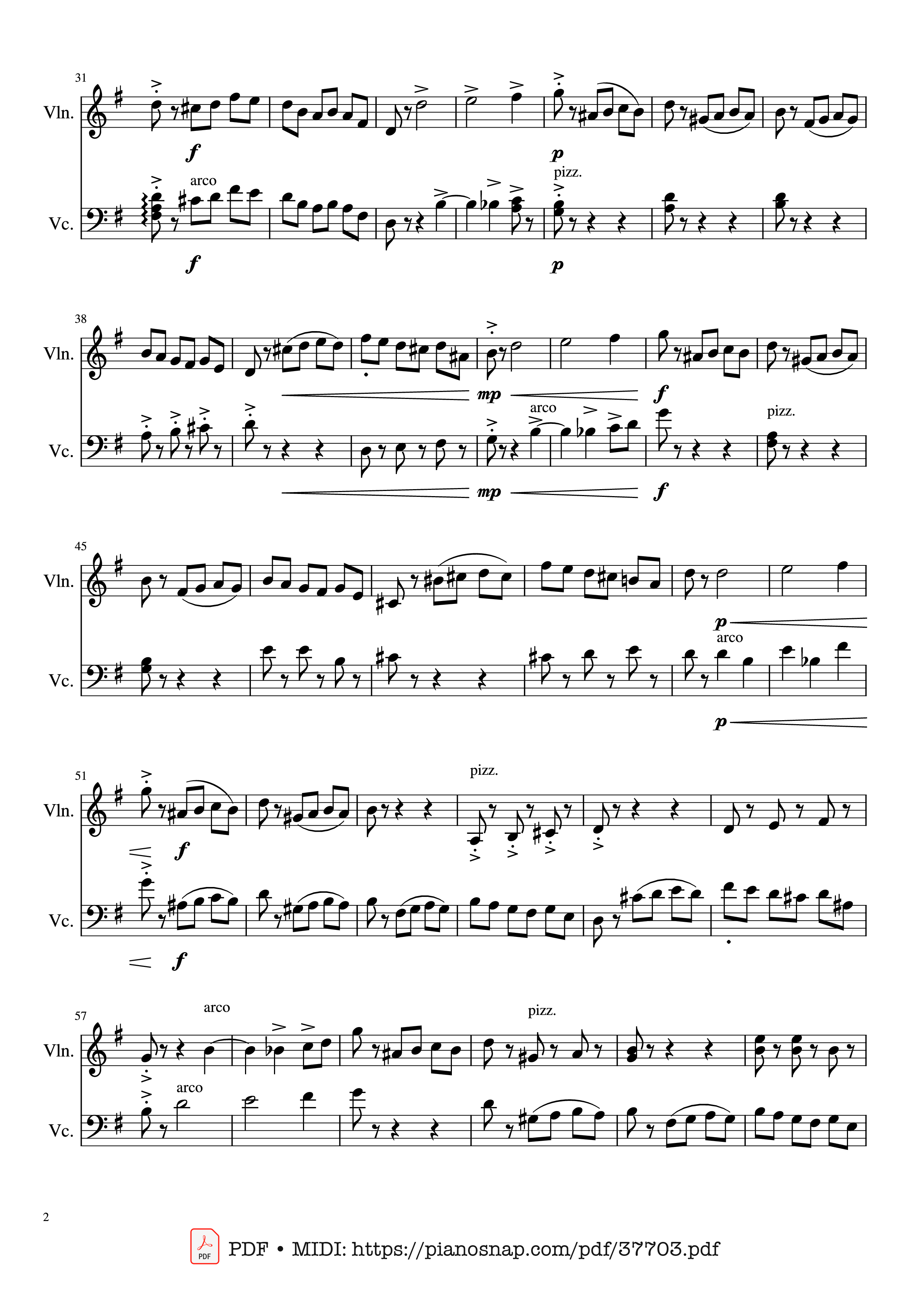 Page 2 of Sheet music PDF Piano Sleeping Beauty Waltz - Pyotr Ilyich Tchaikovsky