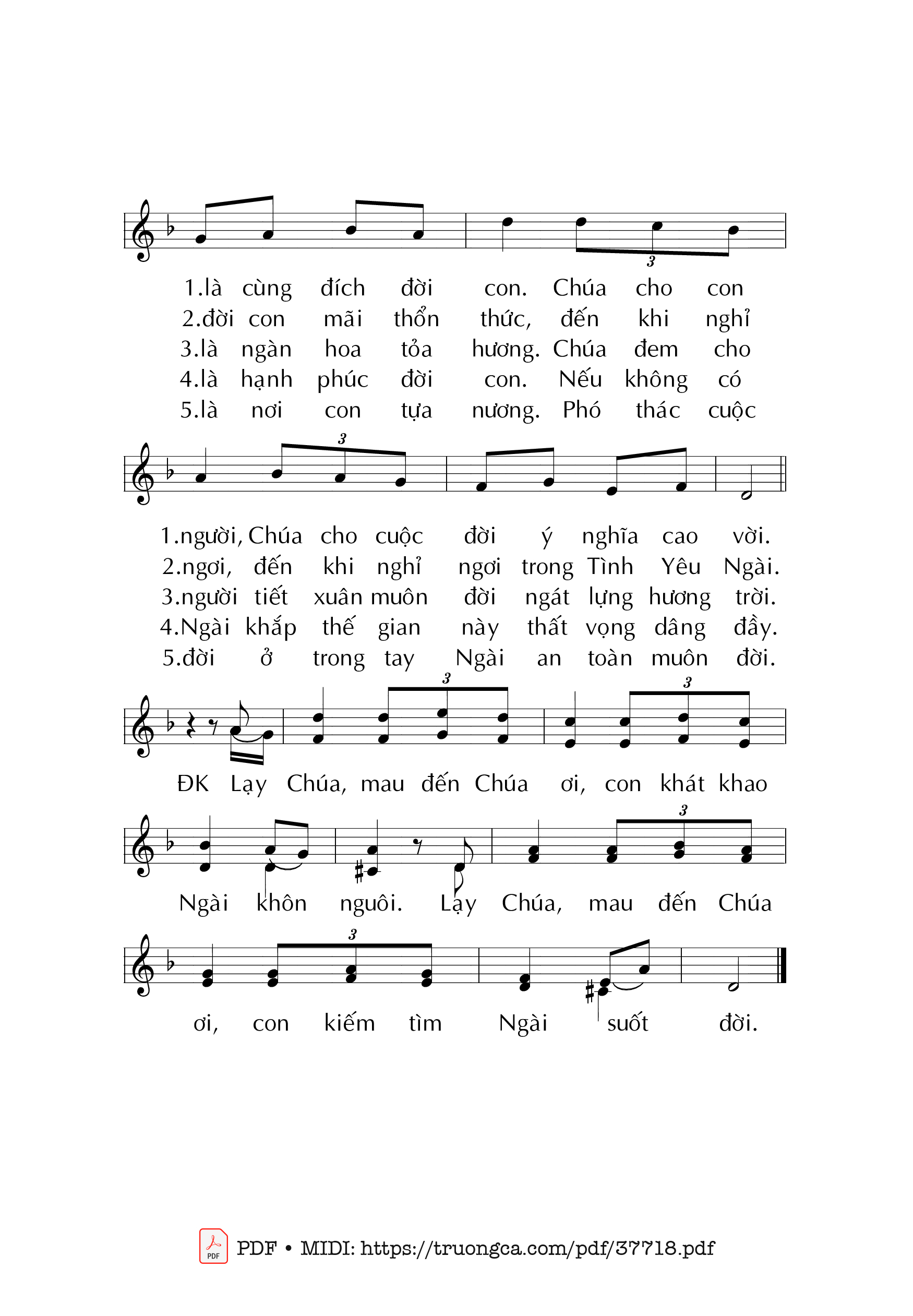 Page 2 of Sheet music PDF Chúa Là Tất Cả - Mai Nguyên Vũ
