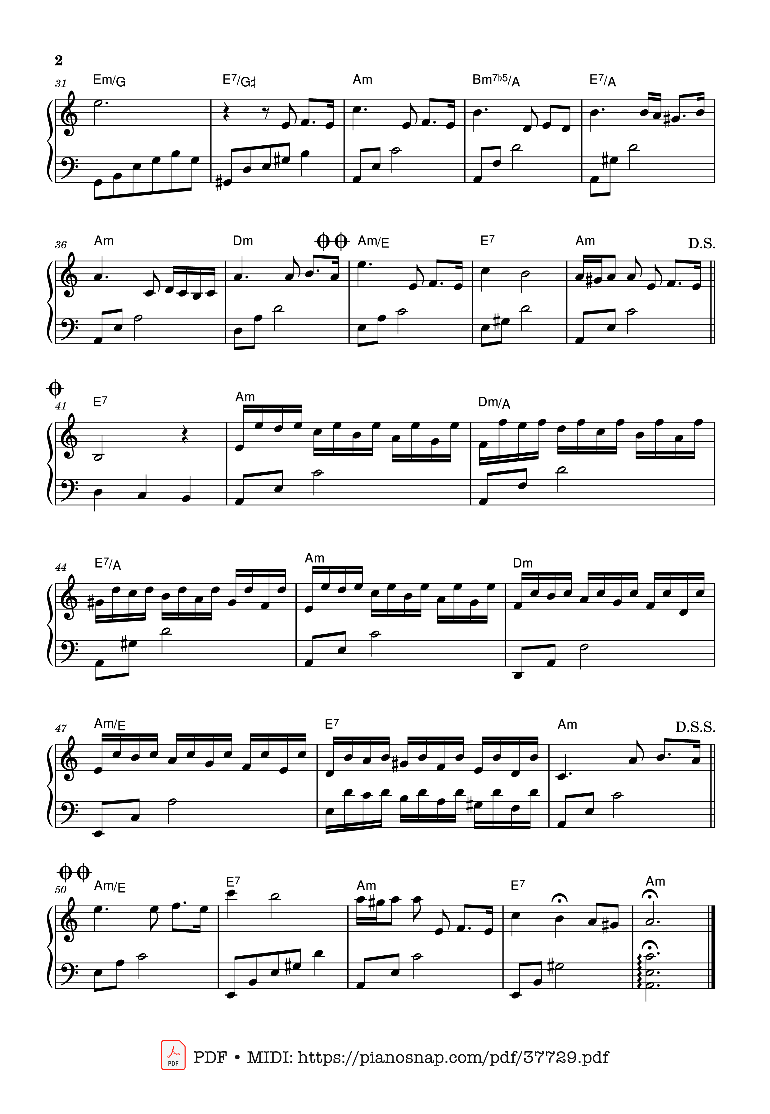 Page 2 of Sheet music PDF Piano Passacaglia (Secret Garden) - Rolf Lovland