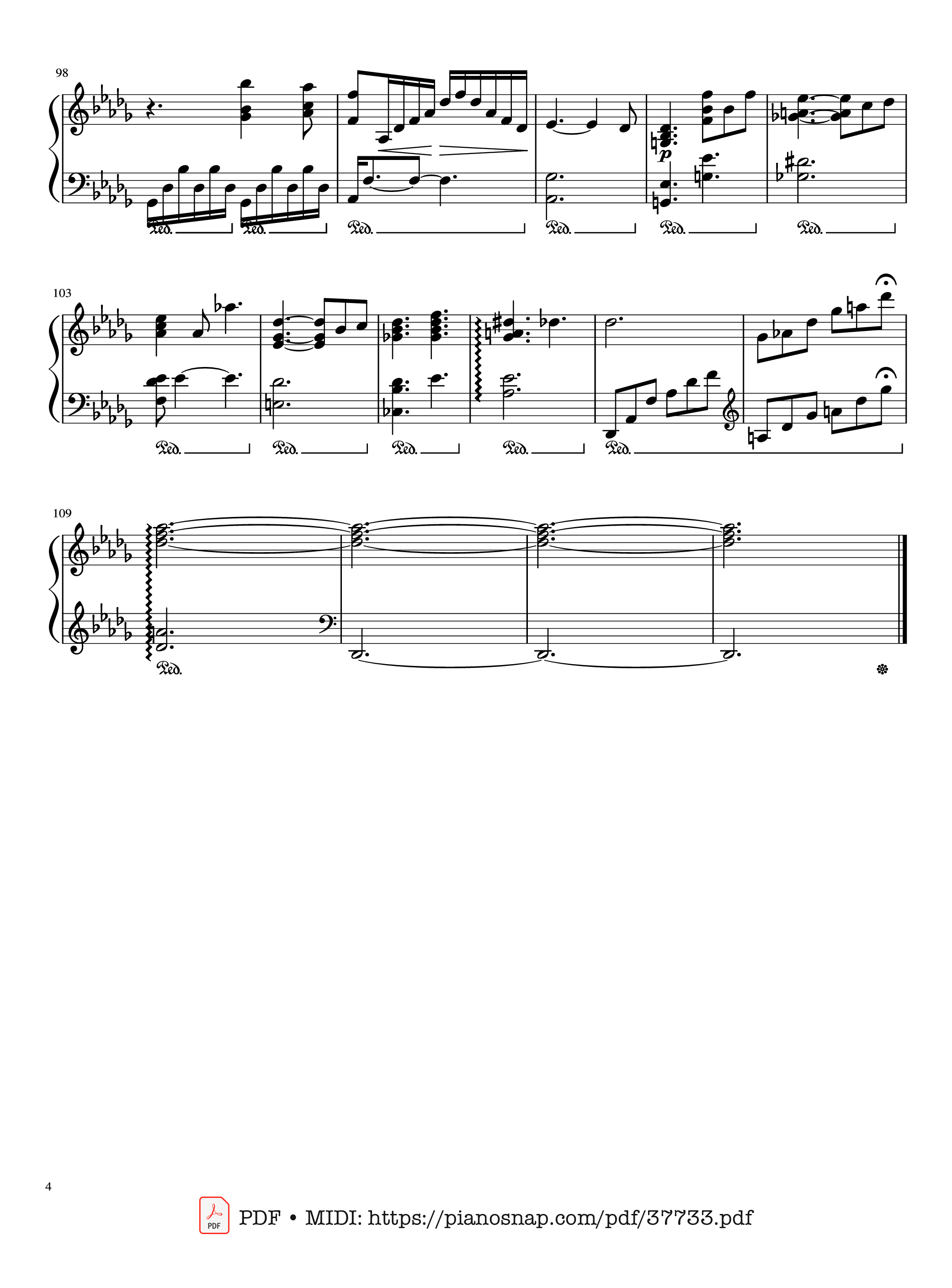 Page 4 of Sheet music PDF Piano Hallelujah Piano - Leonard Cohen