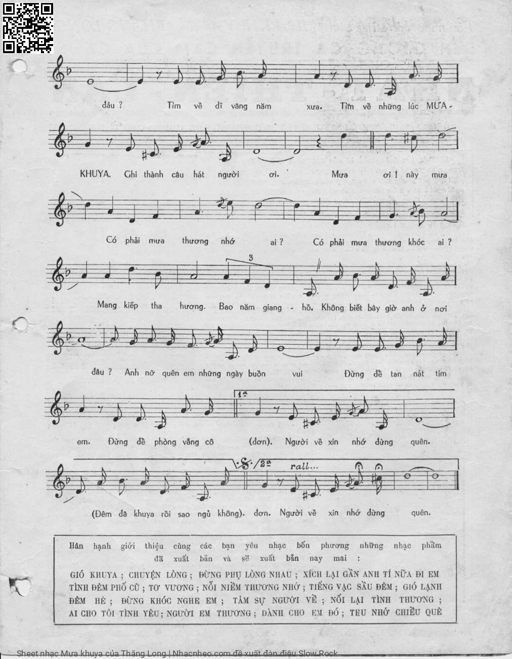 Page 7 of Sheet music PDF Mưa khuya - Thăng Long