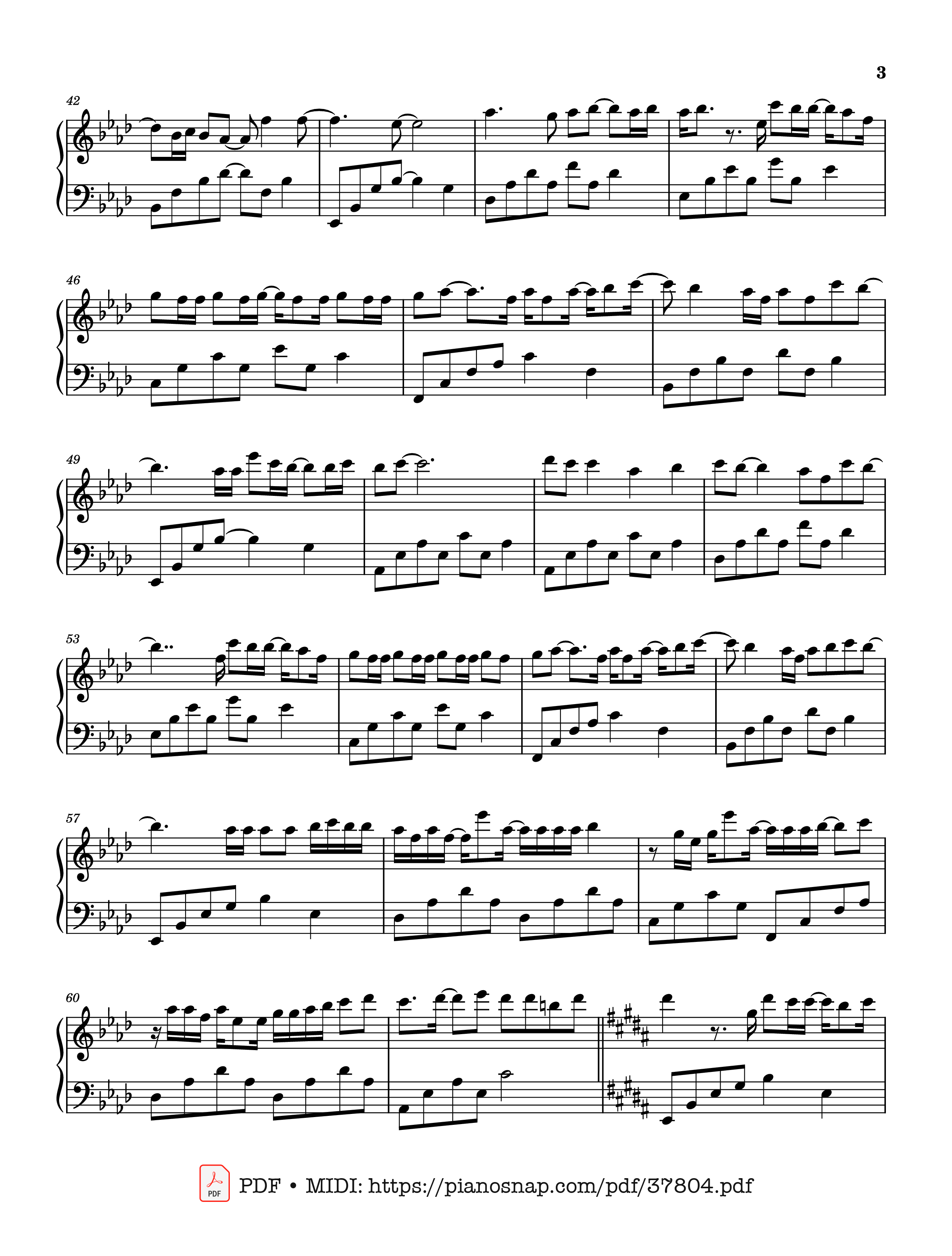 Page 3 of Sheet music PDF Piano Biển đảo và em (海屿你) - Sea Island You Piano - 马也