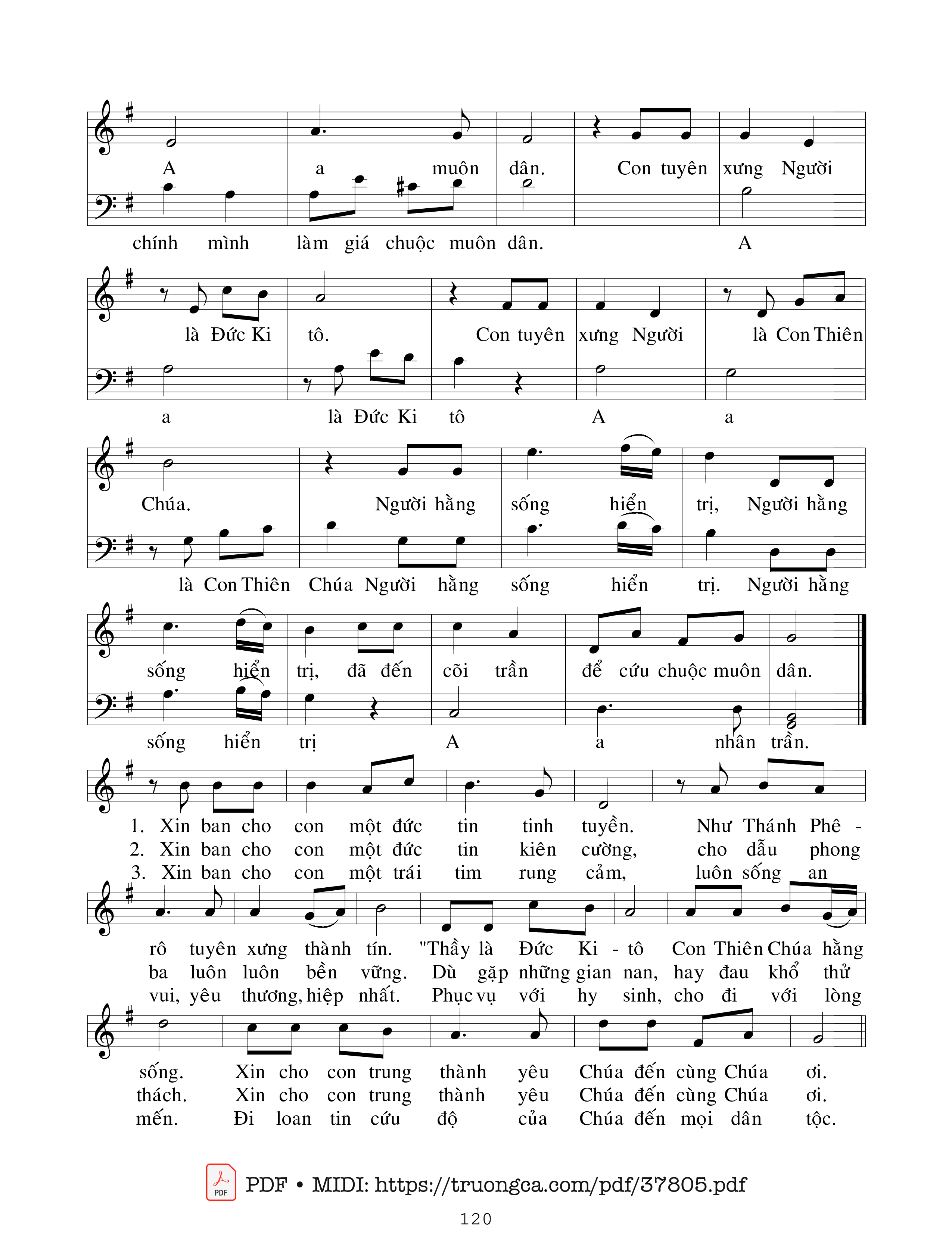 Page 2 of Sheet music PDF Hãy Tin Vào Chúa - Ngọc Linh
