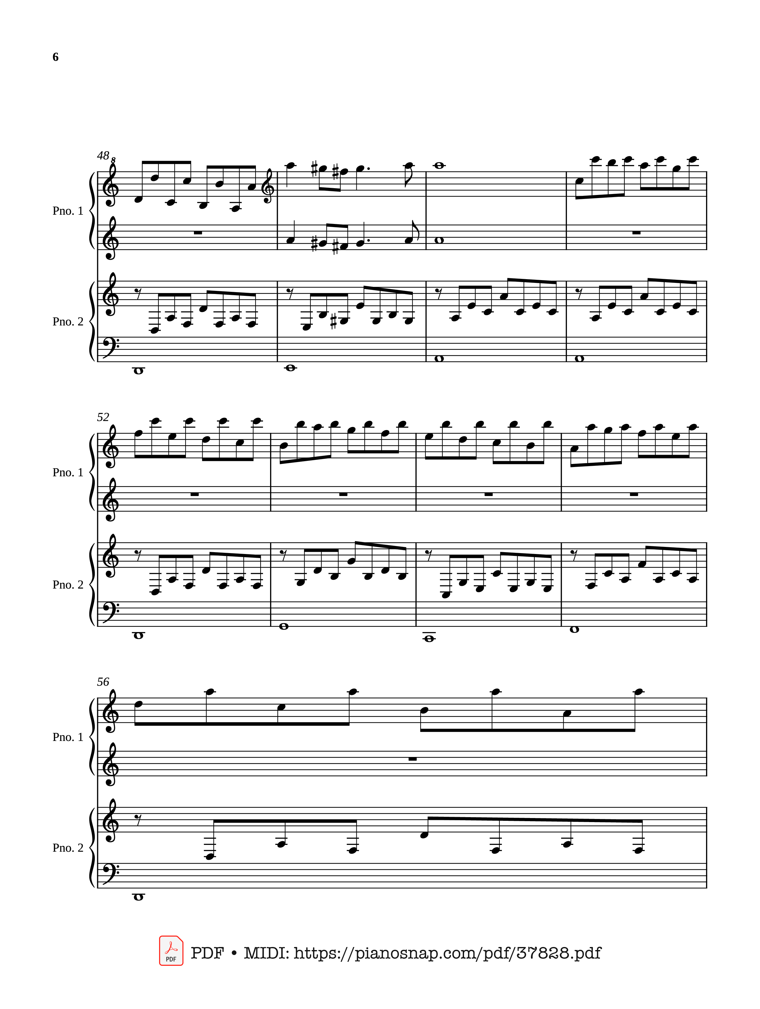 Page 6 of Sheet music PDF Piano Passacaglia - Four hands - Johan Halvorsen