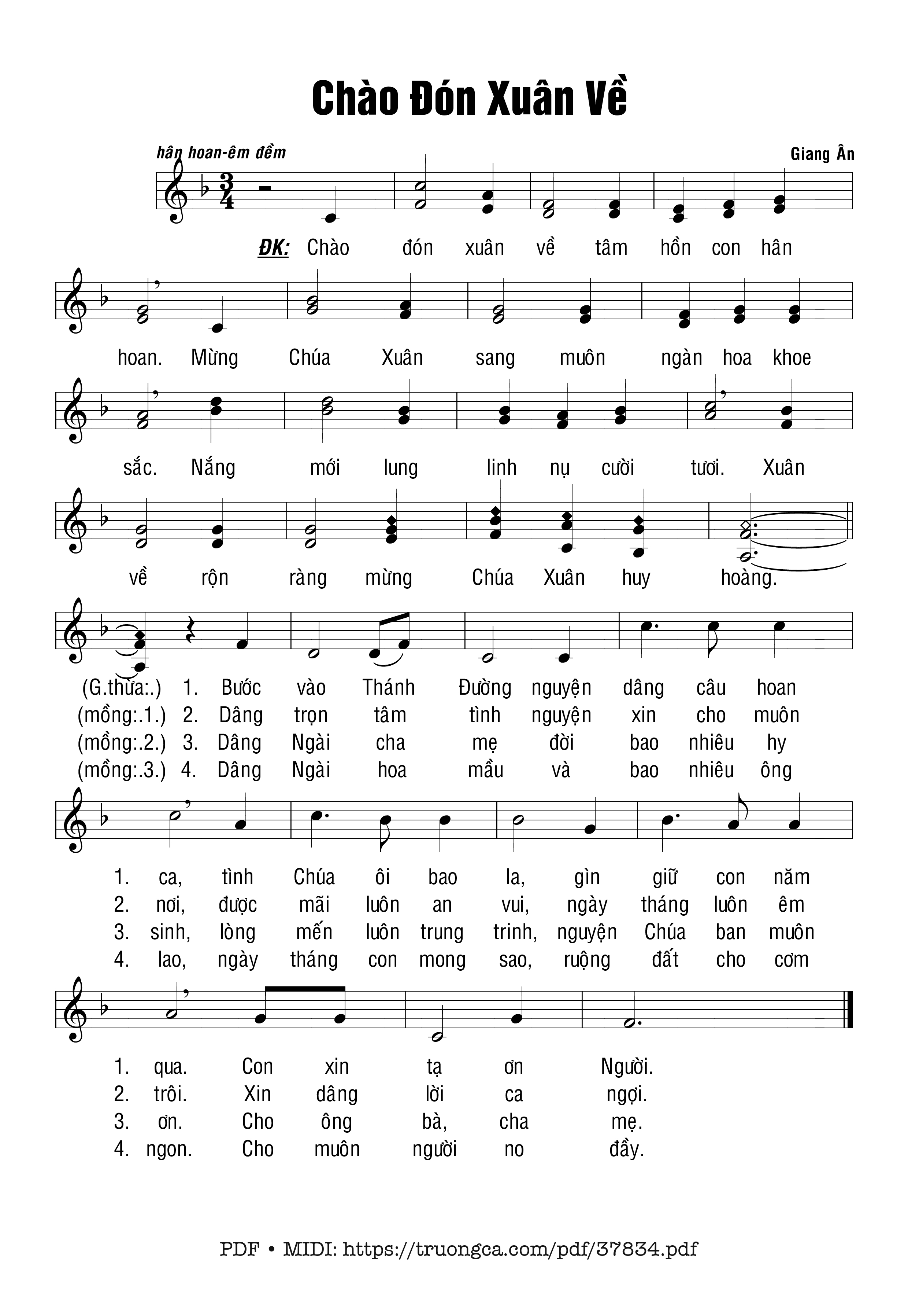 Page 1 of Sheet music PDF Cha Thánh Giuse - Giang Ân