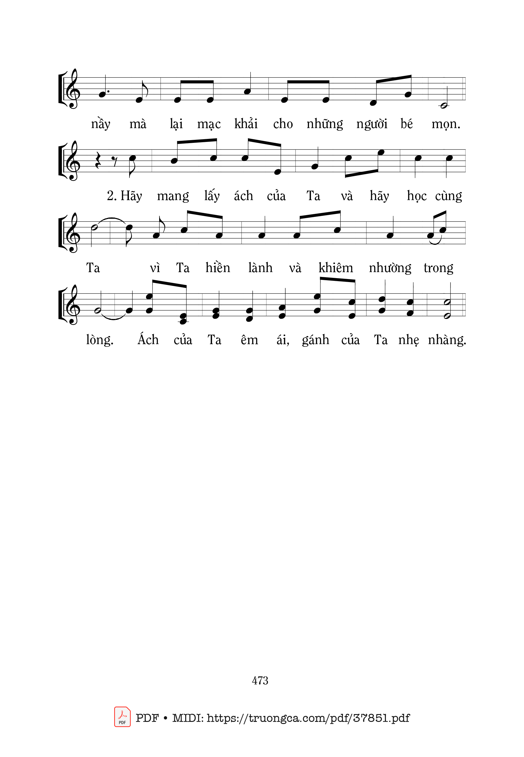 Page 2 of Sheet music PDF Hãy Học Cùng Ta - Mi Trầm