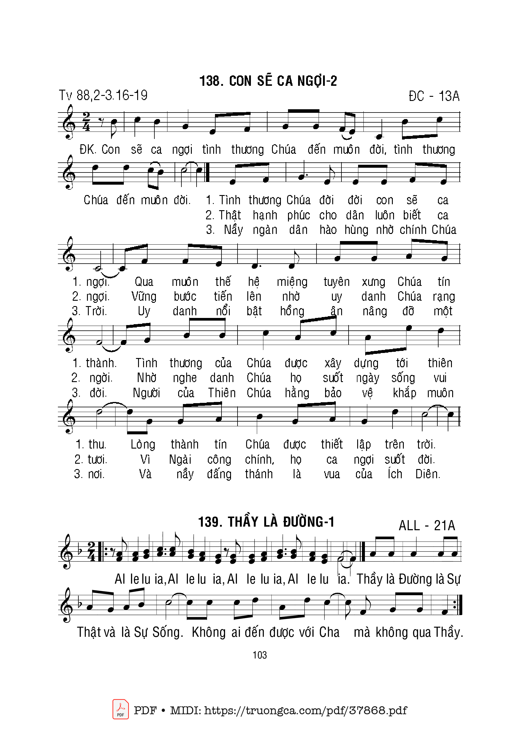 Page 2 of Sheet music PDF Thánh Vịnh 88, Con Sẽ Ca Ngợi 1 - Mi Trầm
