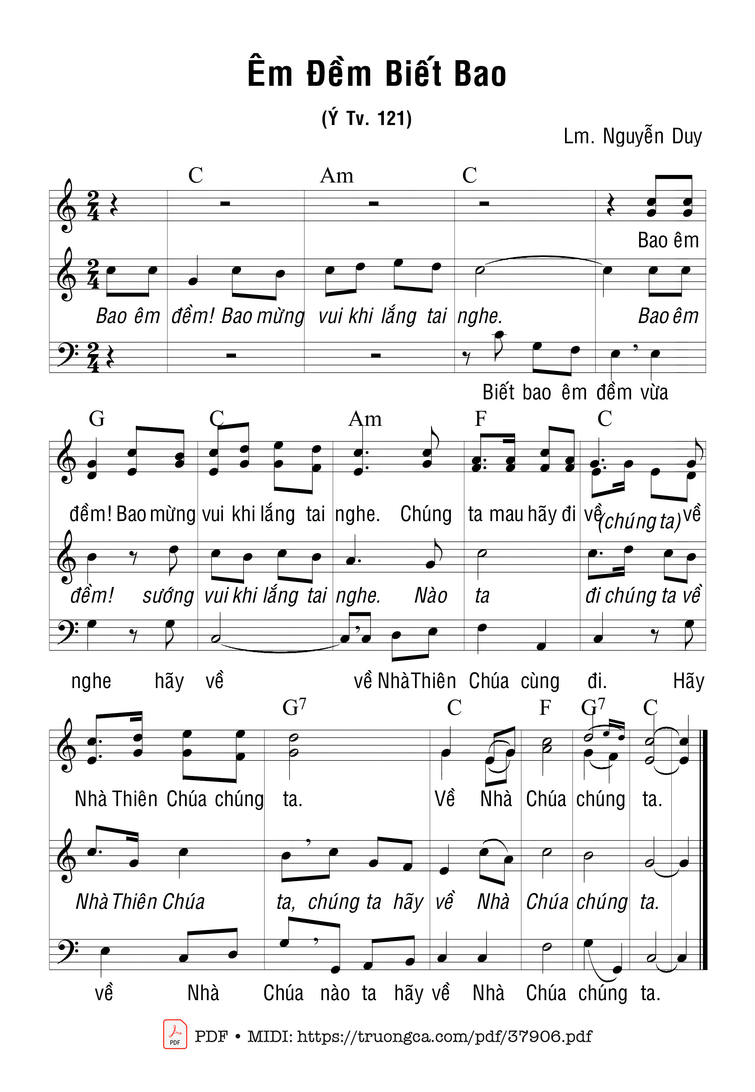 Page 1 of Sheet music PDF Êm Đềm Biết Bao - Nguyễn Duy
