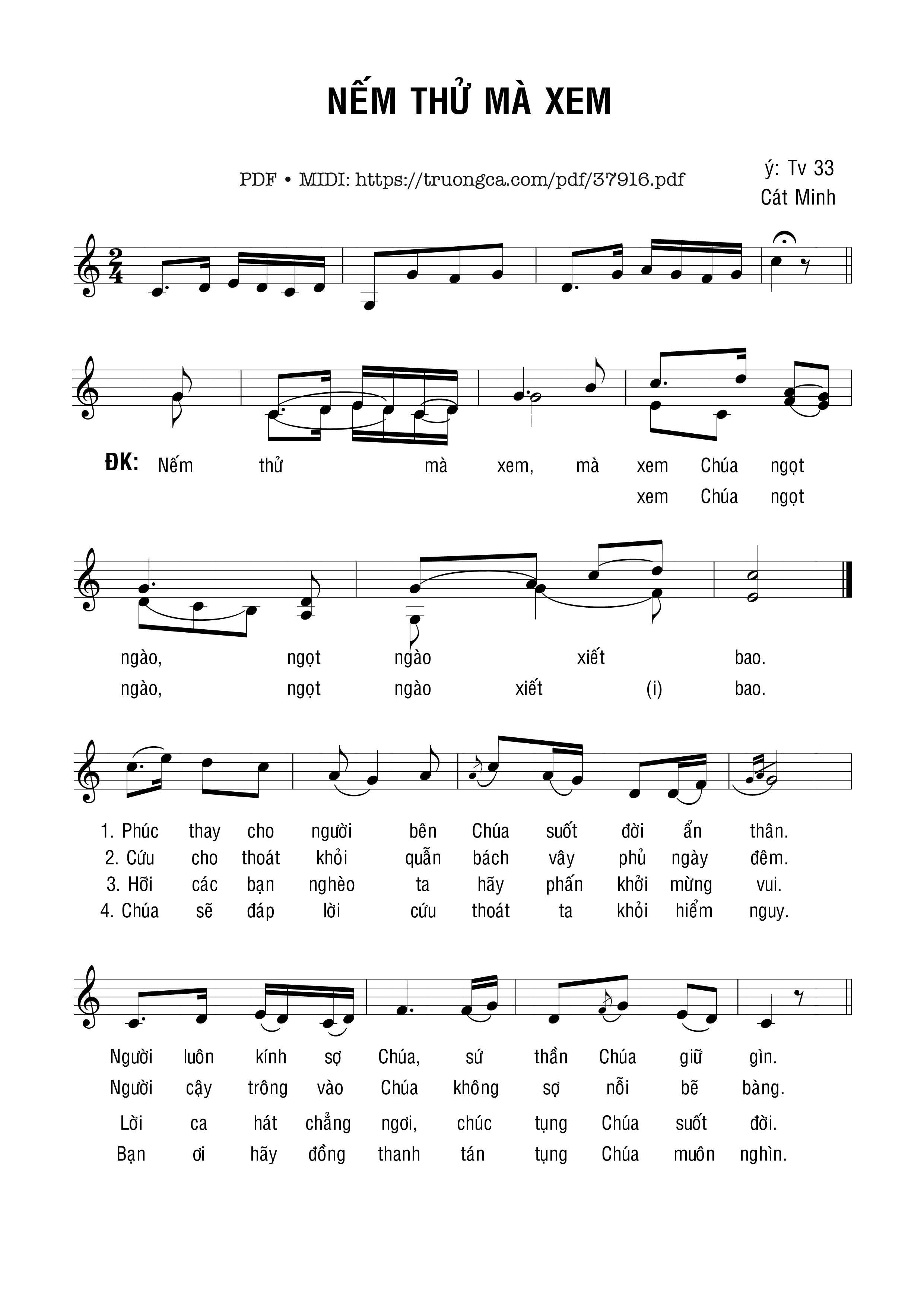 Page 1 of Sheet music PDF Nếm Thử Mà Xem - Cát Minh