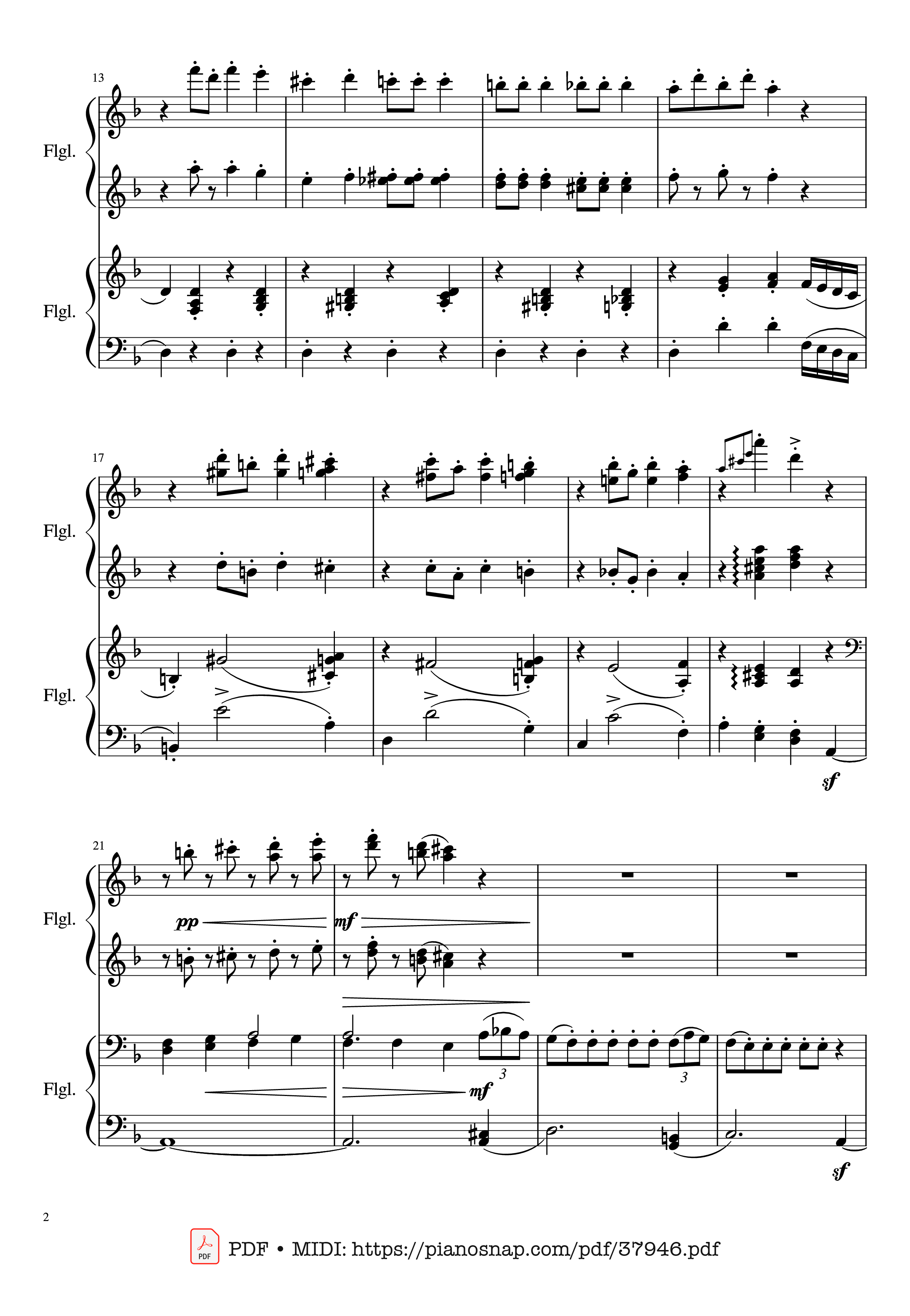 Page 2 of Sheet music PDF Piano Dance of the Sugar Plum Fairy, Piano Duet - Pyotr Ilyich Tchaikovsky
