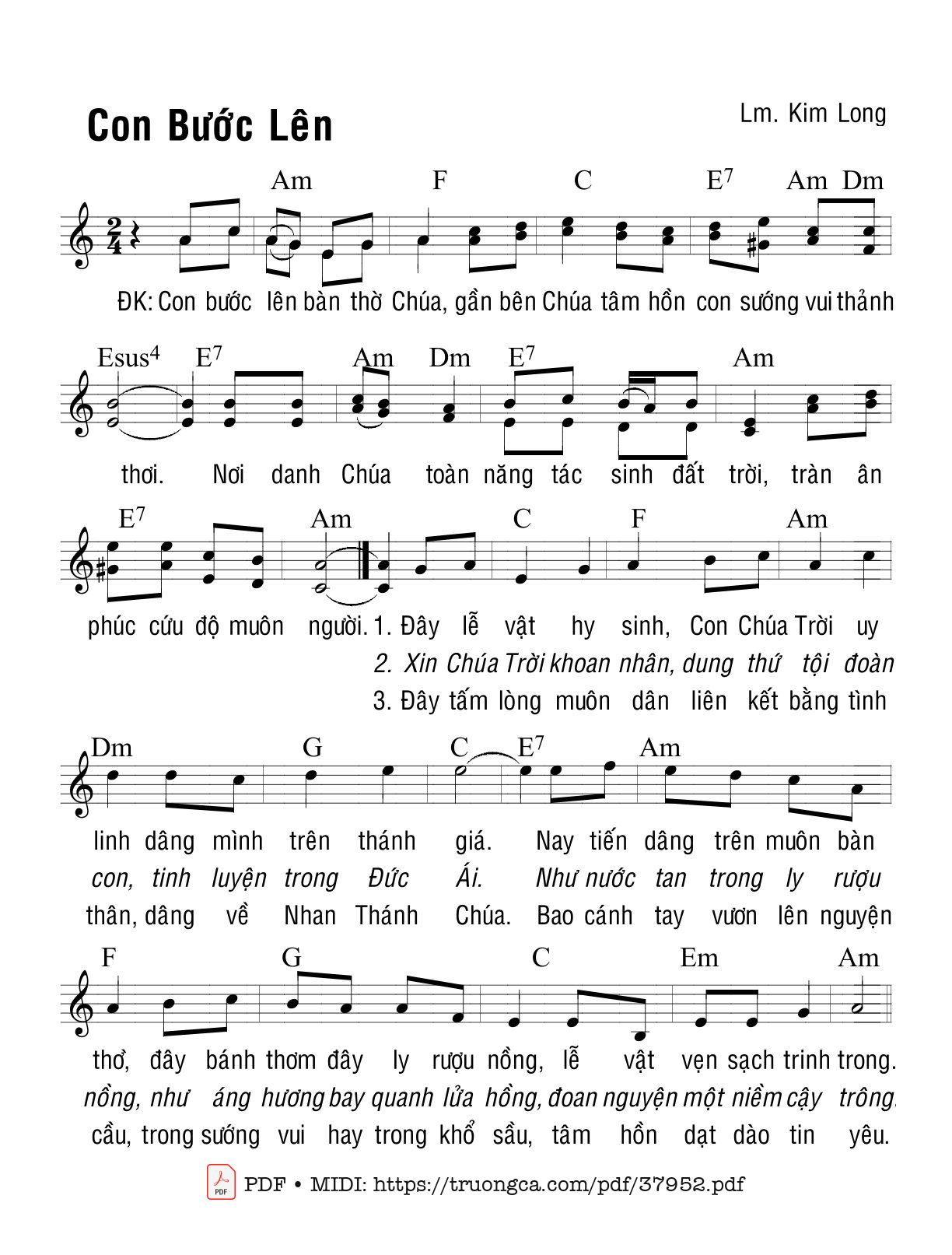 Page 1 of Sheet music PDF Con bước lên - 