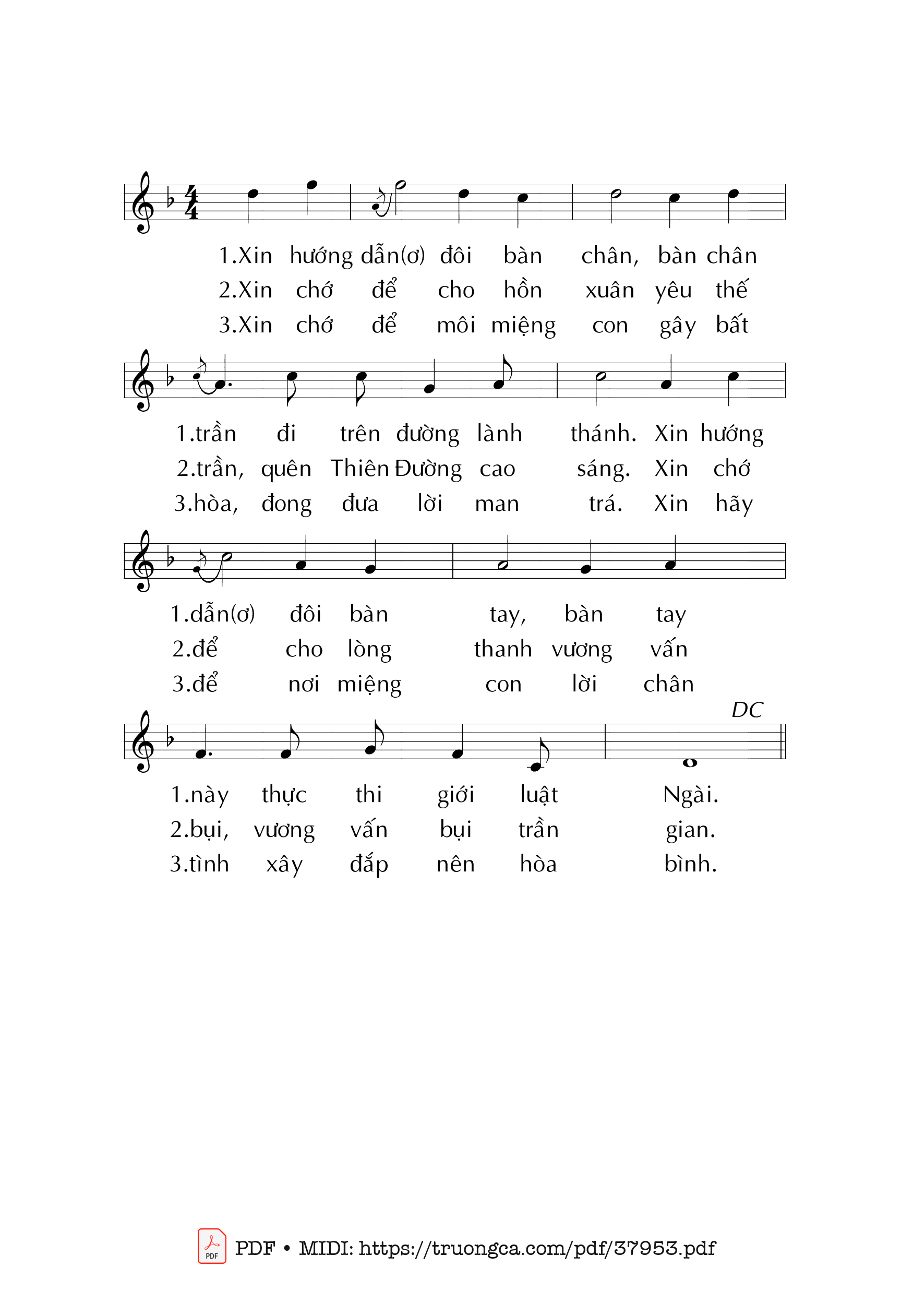 Page 2 of Sheet music PDF Đi Về Nhà Chúa - Mai Nguyên Vũ