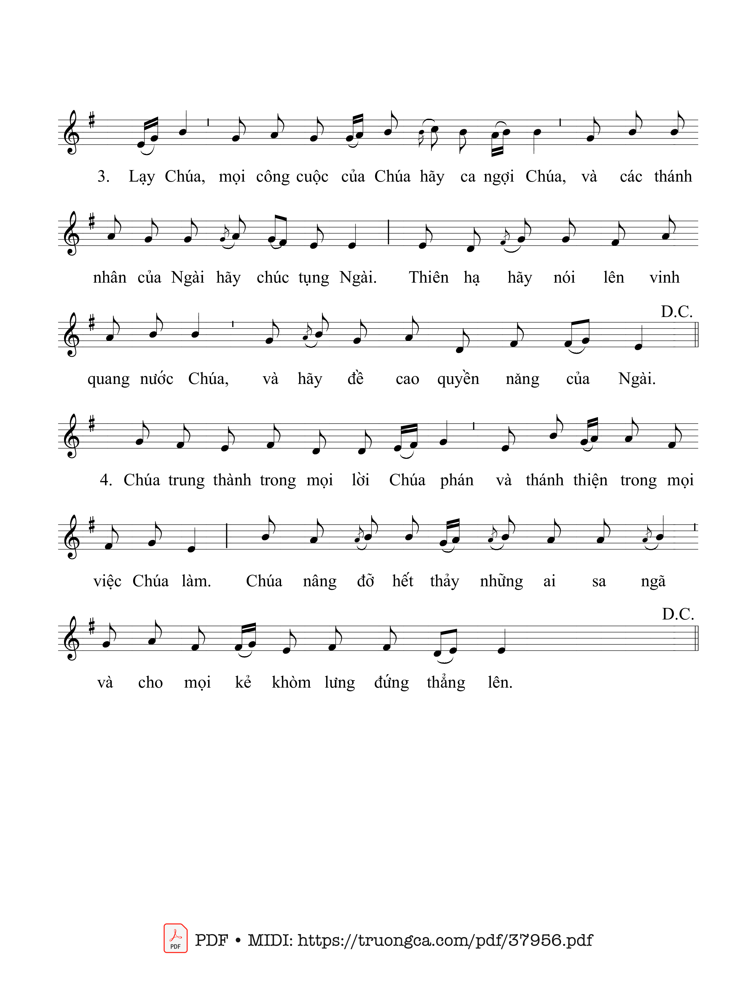 Page 2 of Sheet music PDF Thánh Vịnh 144, Chúa Nhật 14A Thường Niên - Đỗ Vy Hạ